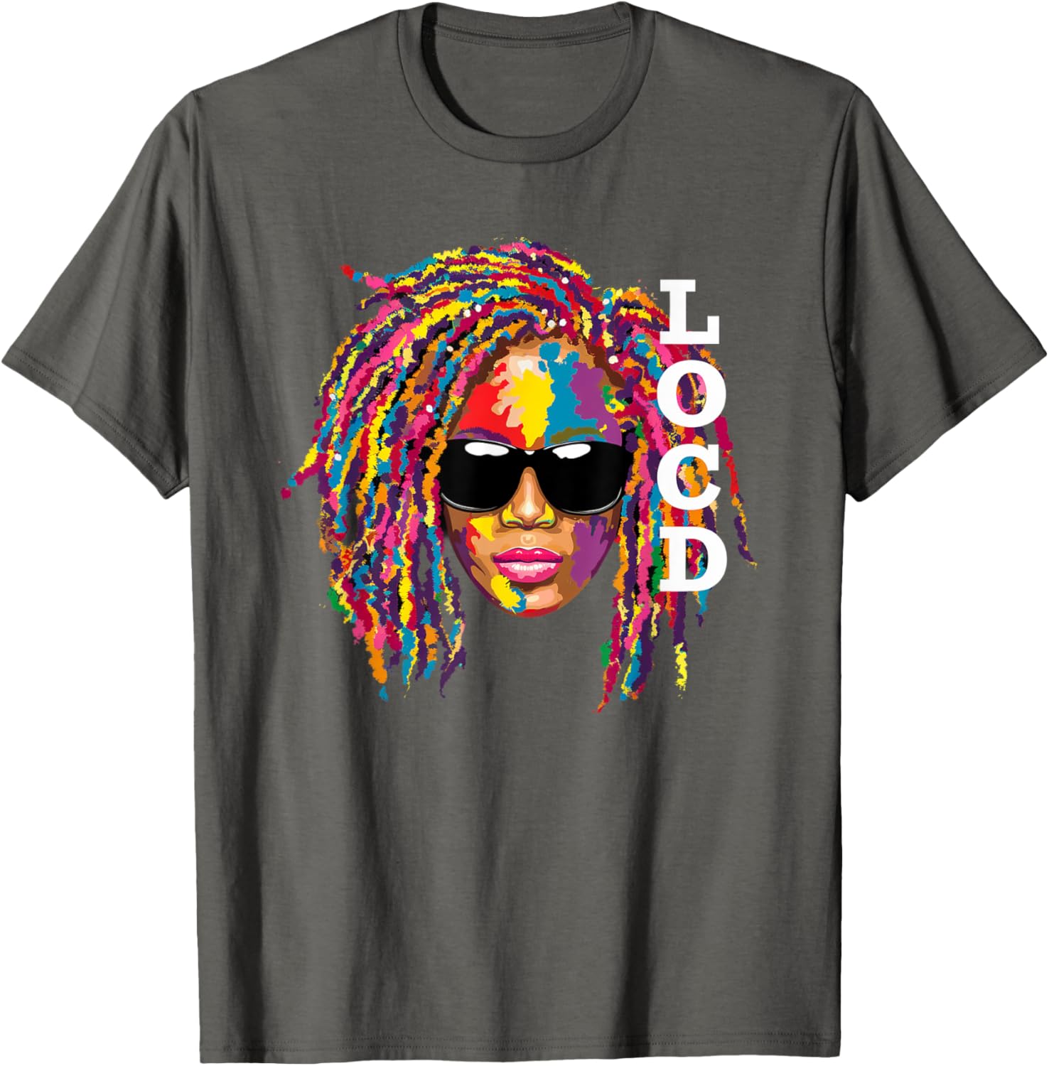 Loc'd For Life Afro Locs T-Shirt for Black Melanin Women - Stylish Dreadlocks Apparel - 17