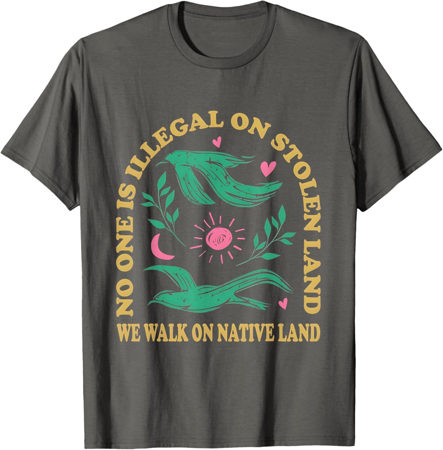 No One Is Illegal On Stolen Land Native American T-Shirt for All Ages - 28