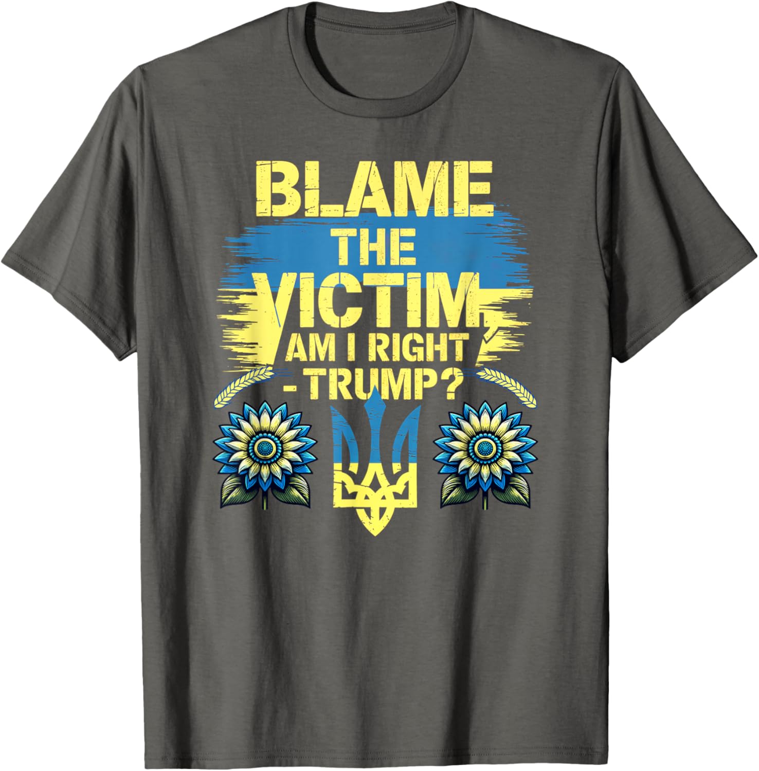 Anti-Trump Pro-Ukraine Graphic T-Shirt for Statement Supporters - 7