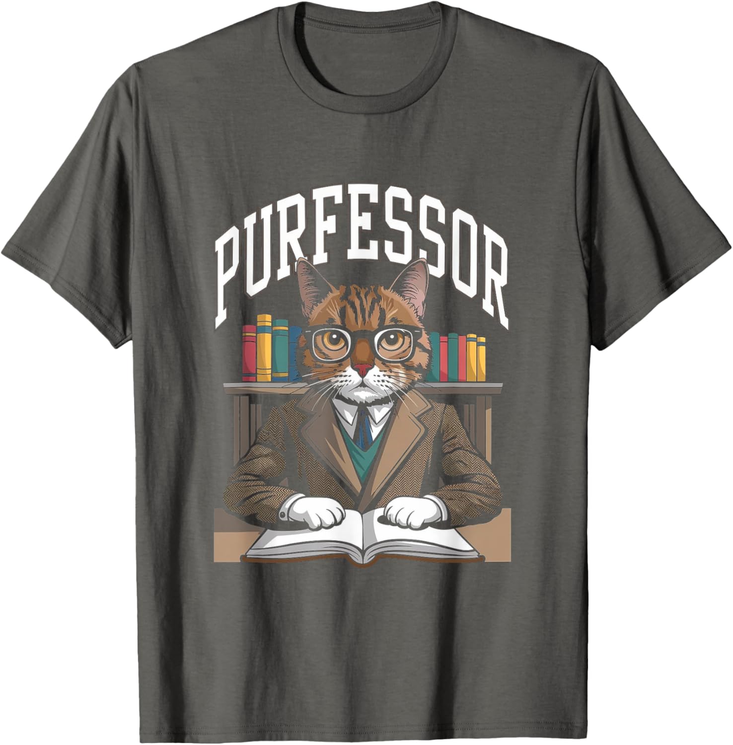 Funny Purrfessor Cat T-Shirt for Cat Lovers and Professors - 17