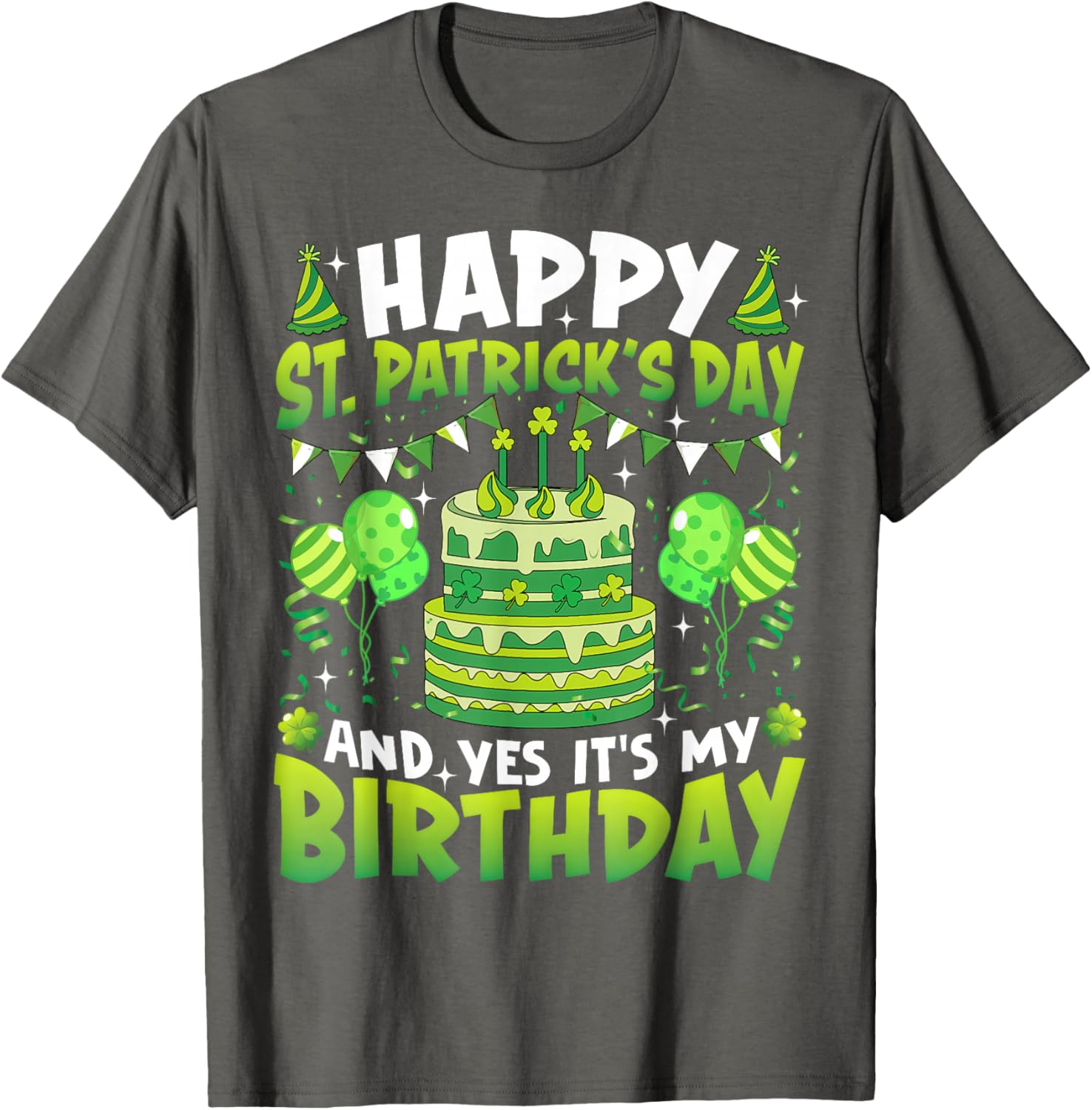 Happy St Patrick's Day Birthday T-Shirt for Kids and Adults - 2