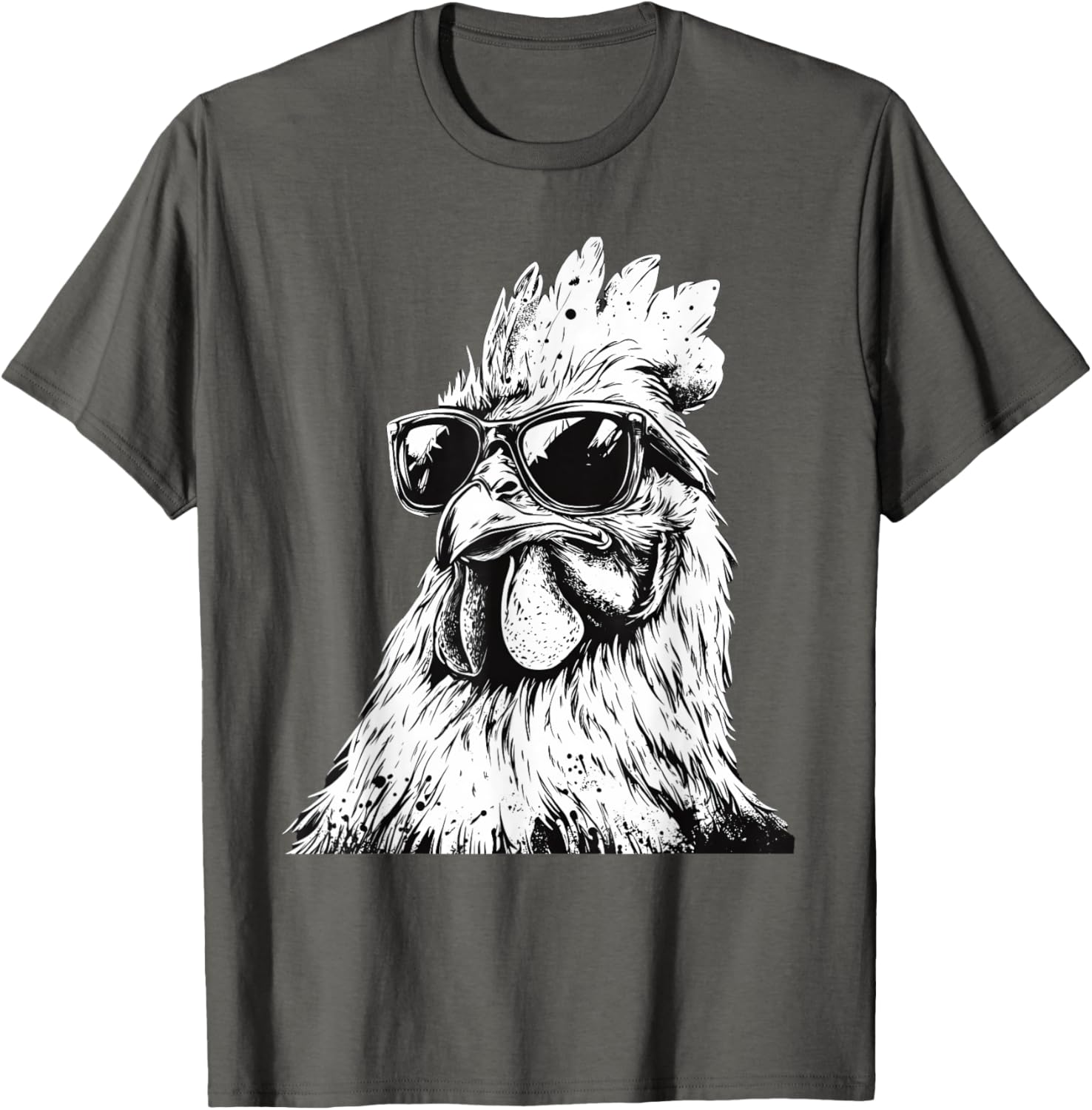 Cool Chicken in Sunglasses Art T-Shirt for Fun and Fashion Lovers - 13