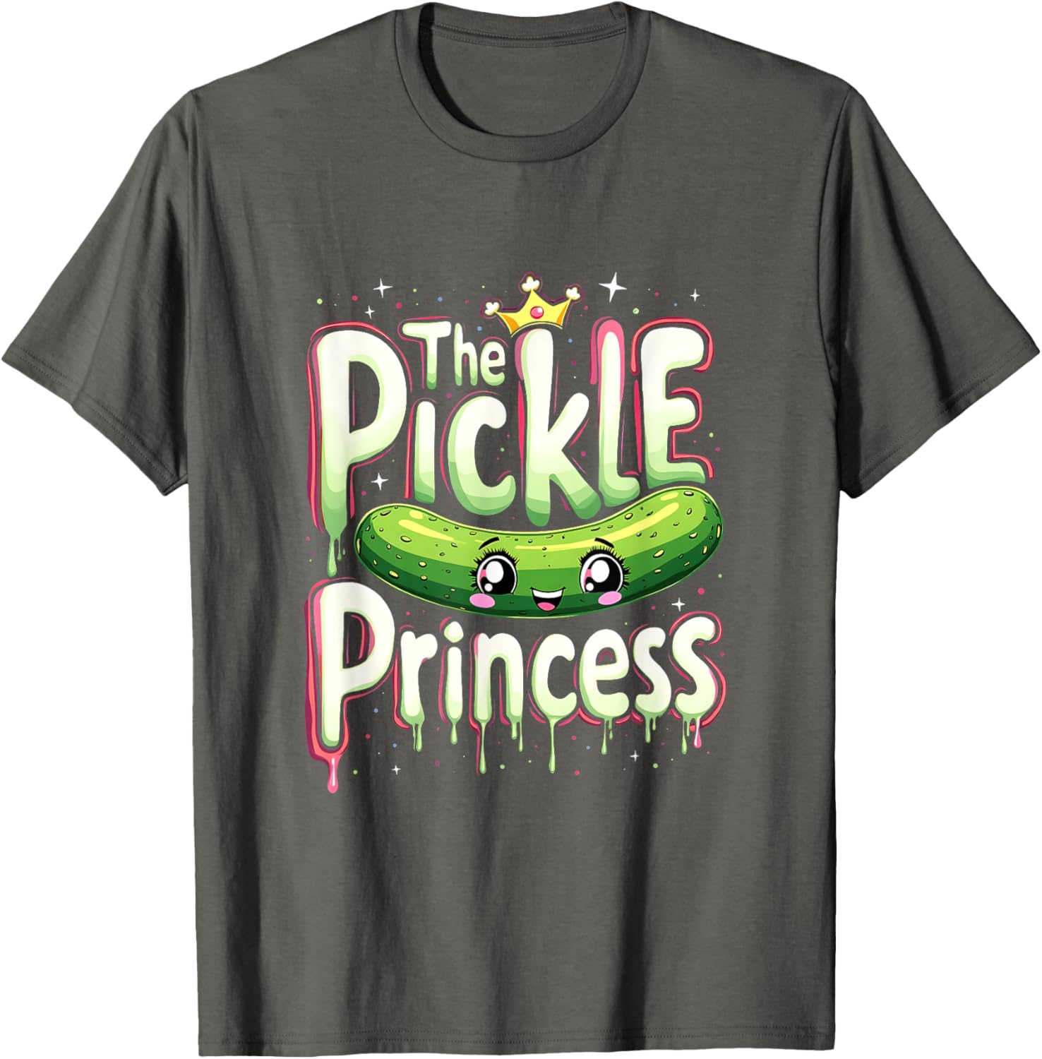 Cute Pickle Princess Ballet Fans T-Shirt for Pickle Lovers and Dancers - 11