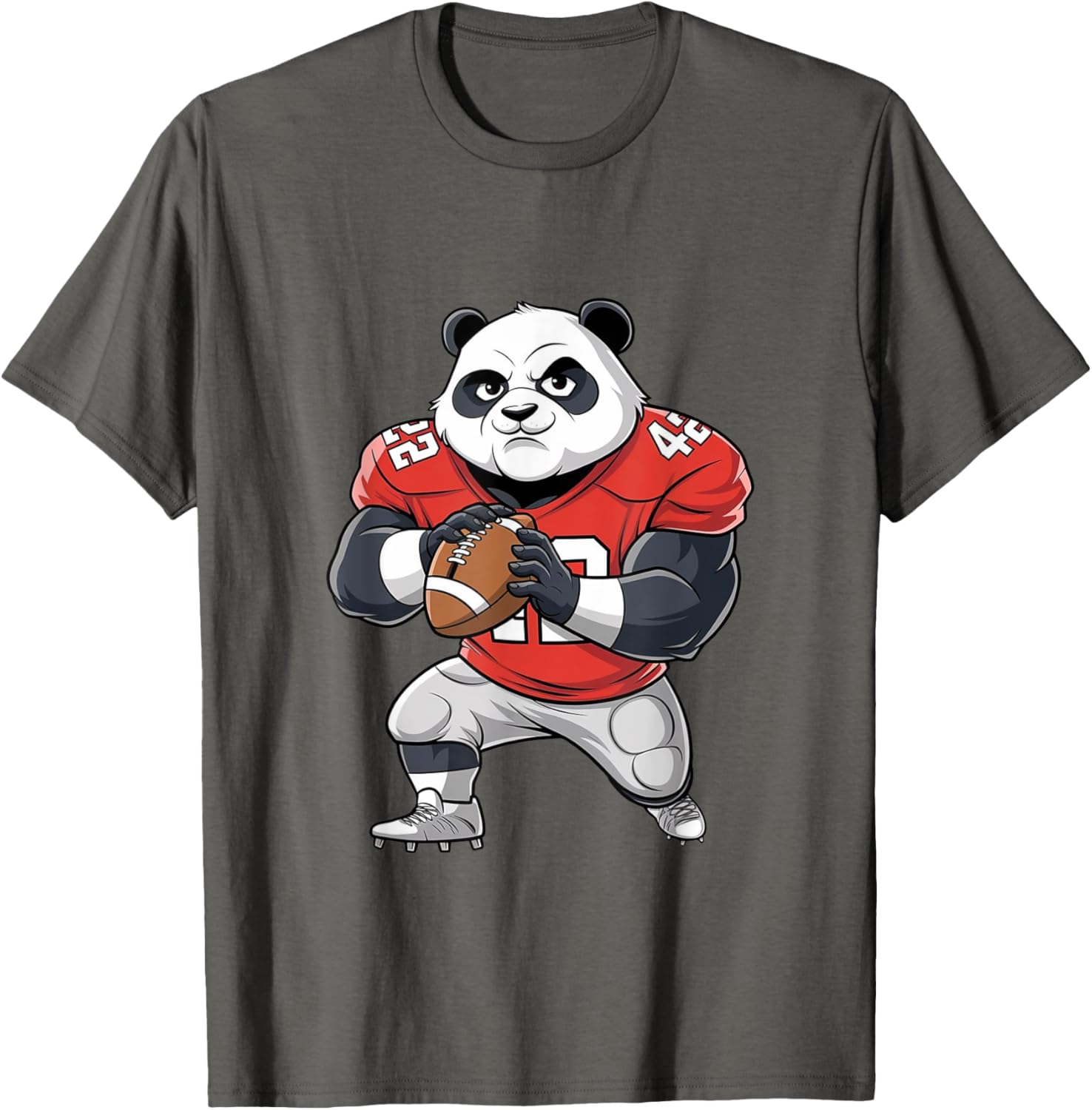 Cute Panda Plays Football T-Shirt for Kids and Sports Fans - 11