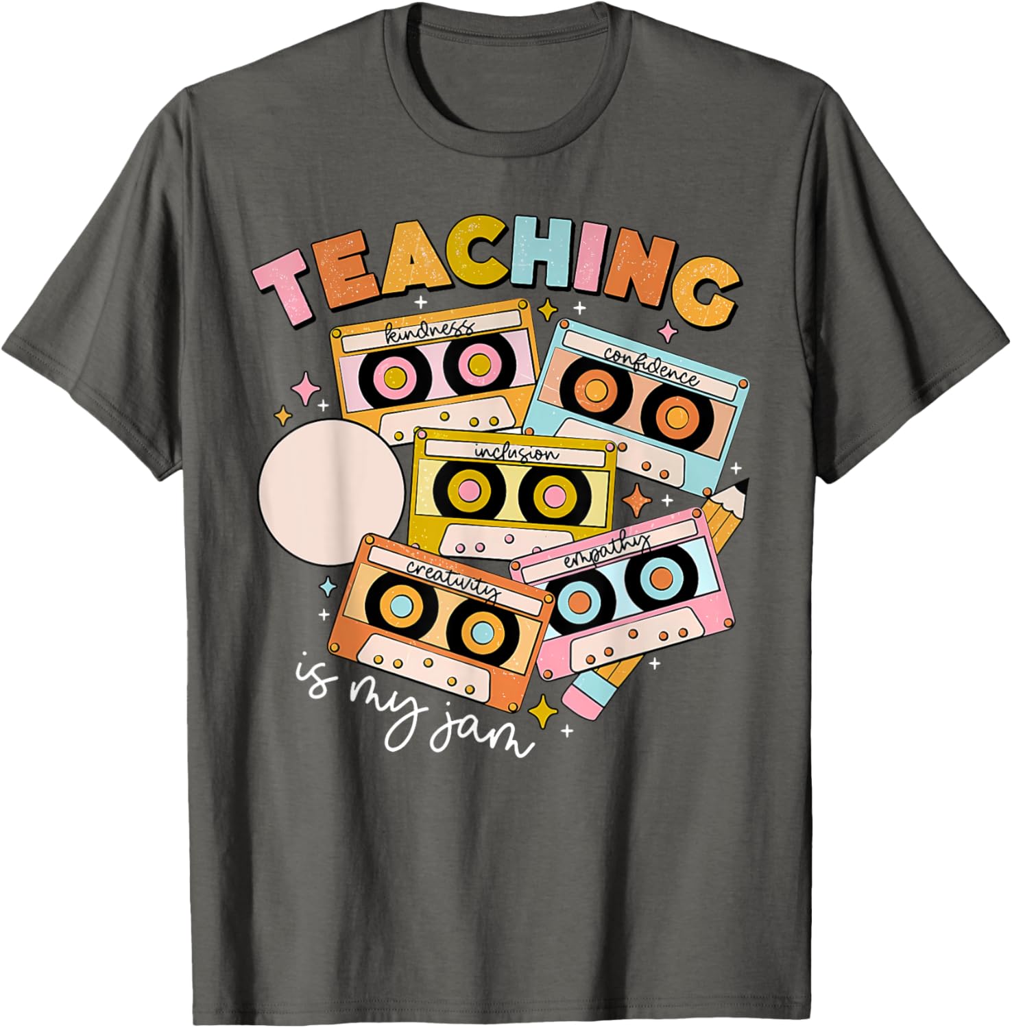 Vintage 90s Cassette Tape Music Teacher T-Shirt - Teaching Is My Jam - 19