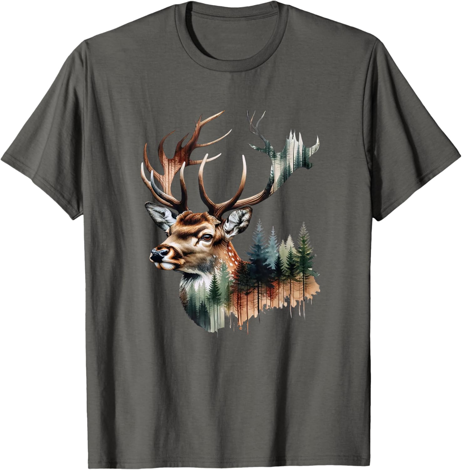 Forest Deer Hunting Dad T-Shirt for Whitetail Hunters - Nature Lover Apparel - 3