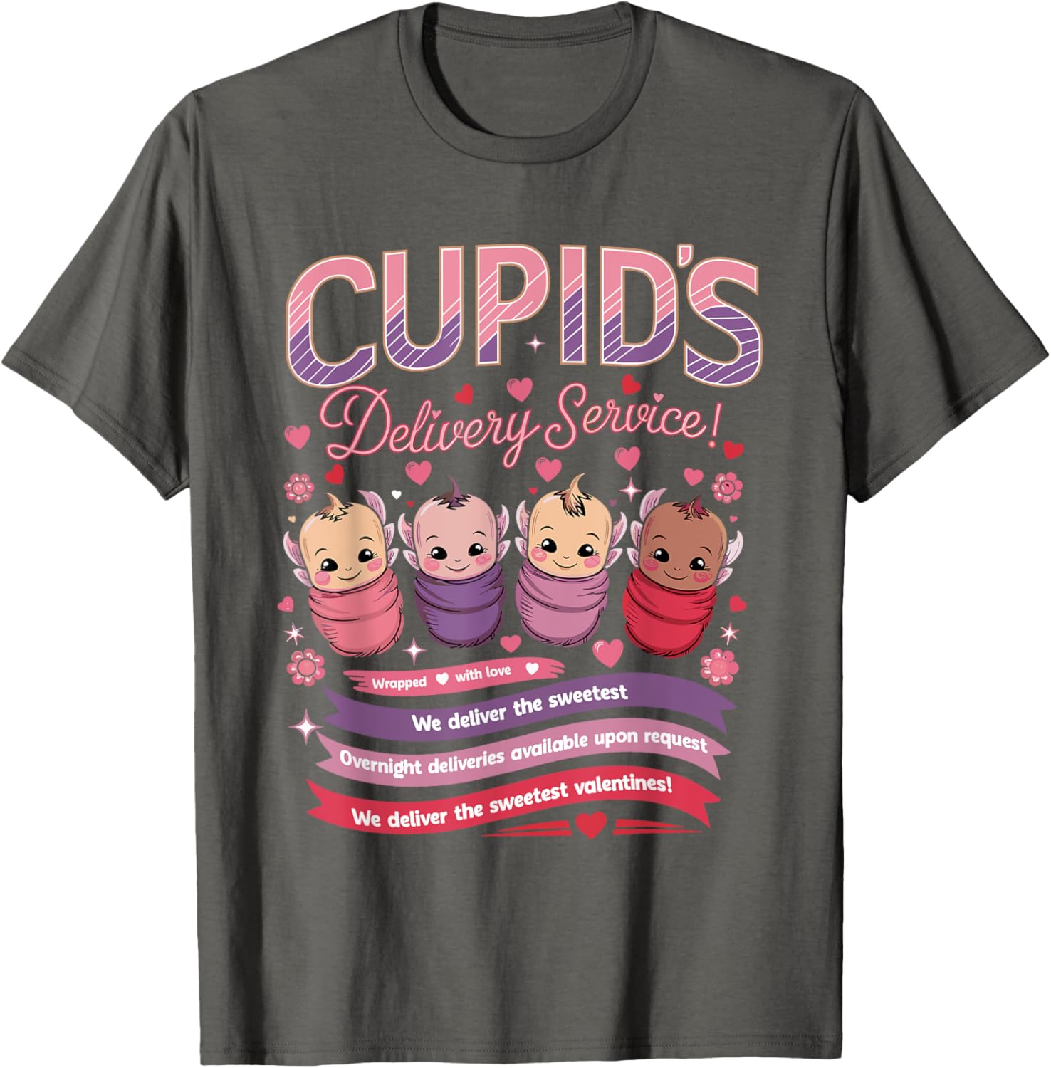 Nurse Valentine Cupid's Delivery Service Labor and Delivery T-Shirt - 9