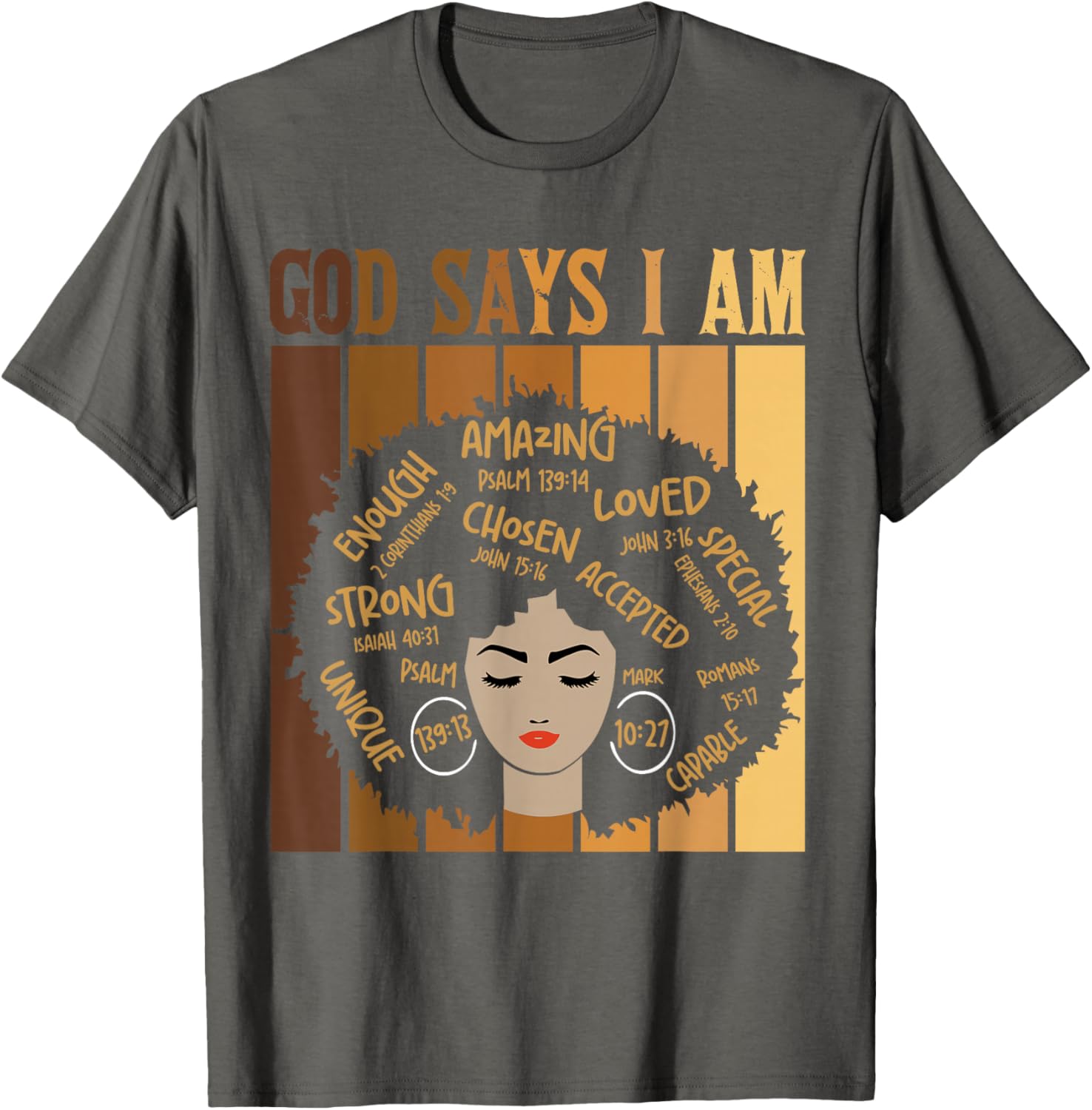 God Says I Am Melanin Black History Month T-Shirt for Women - 2