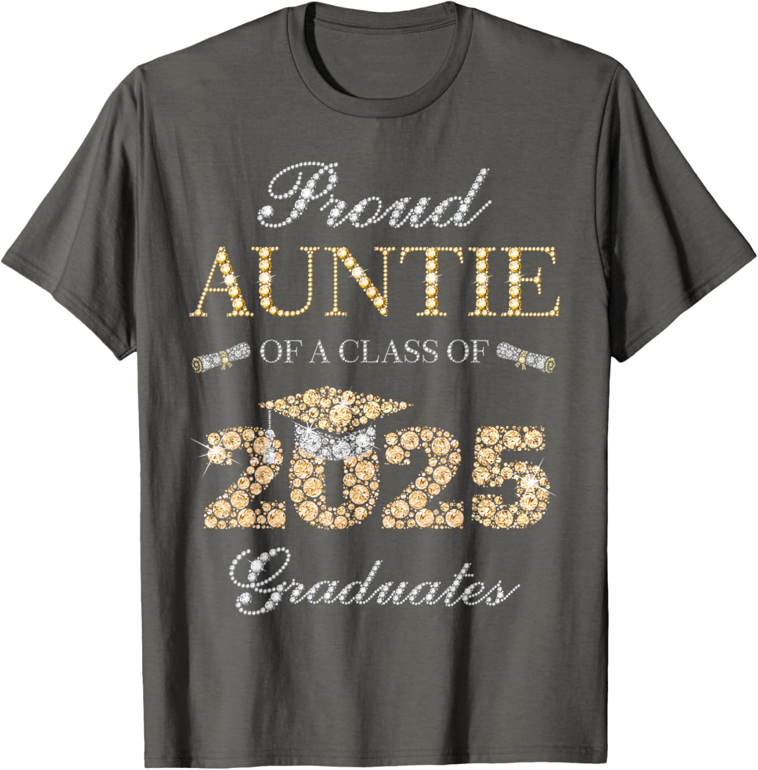 Proud Auntie Of A Class Of 2025 Graduate T-Shirt for Celebrating Milestones - 4