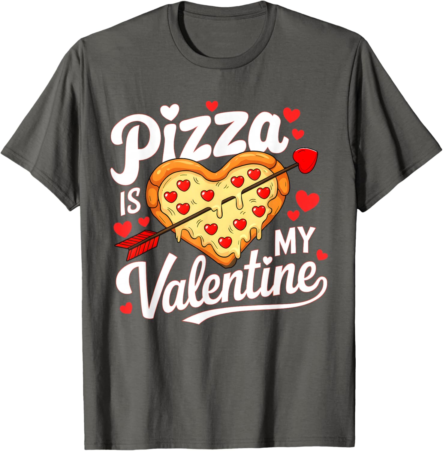 Pizza Is My Valentine Funny Kids T-Shirt for Boys and Girls - 2