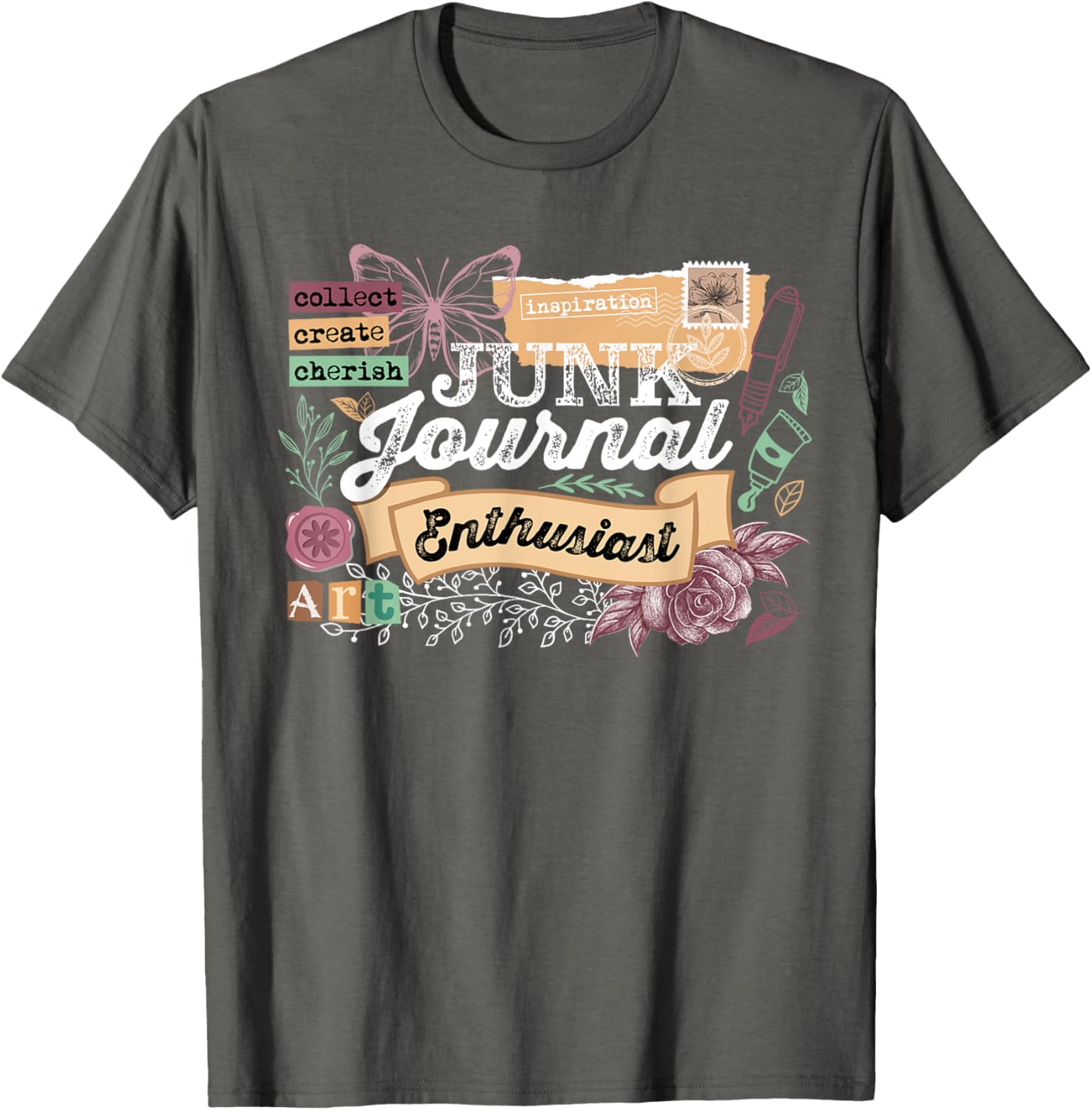 Vintage Scrapbooking T-Shirt for Junk Journal Enthusiasts - Fun Design - 10