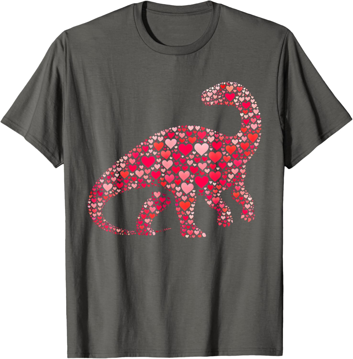 Cute Apatosaurus Dinosaur Heart T-Shirt for Valentine's Day Gifts - 8