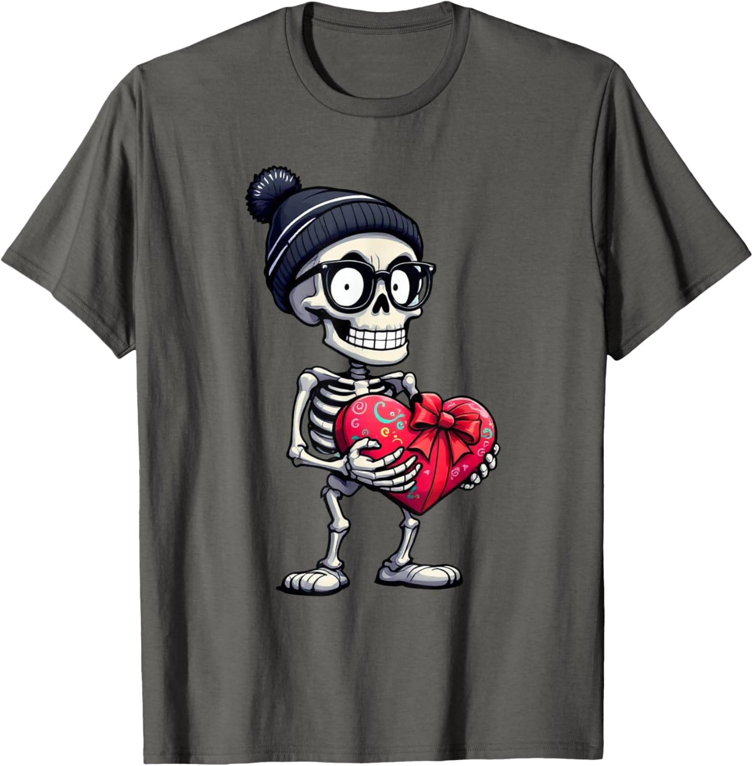 Funny Skeleton Heart Valentine's Day T-Shirt for Men and Women - 26