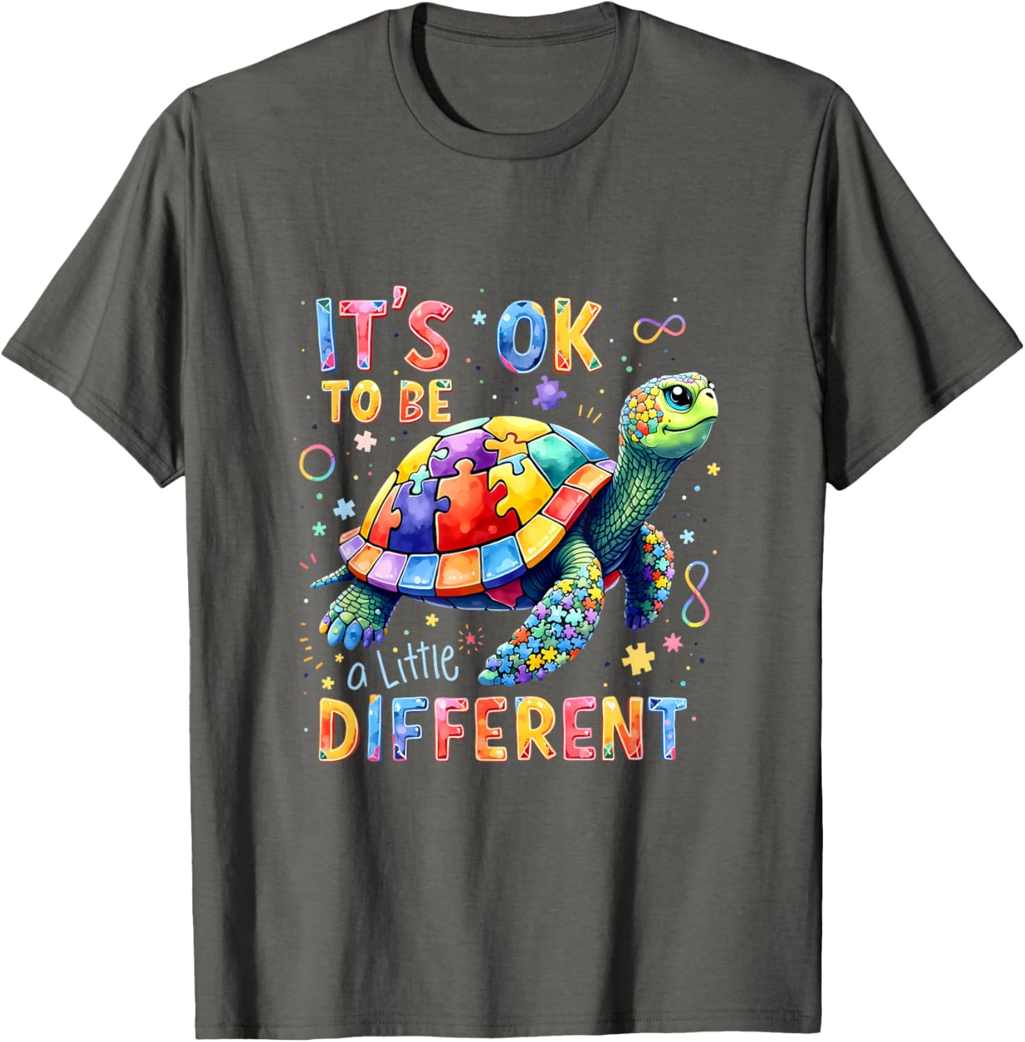 A Little Different Turtle Autism Awareness It's Ok To Be T-Shirt - 3