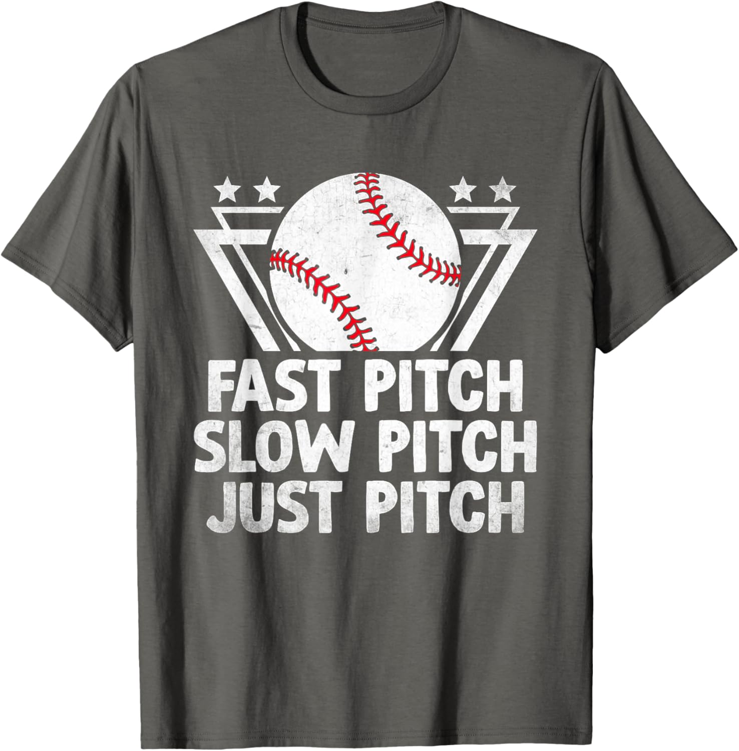 Fast Pitch Slow Pitch Just Pitch Softball T-Shirt for Players and Fans - 5