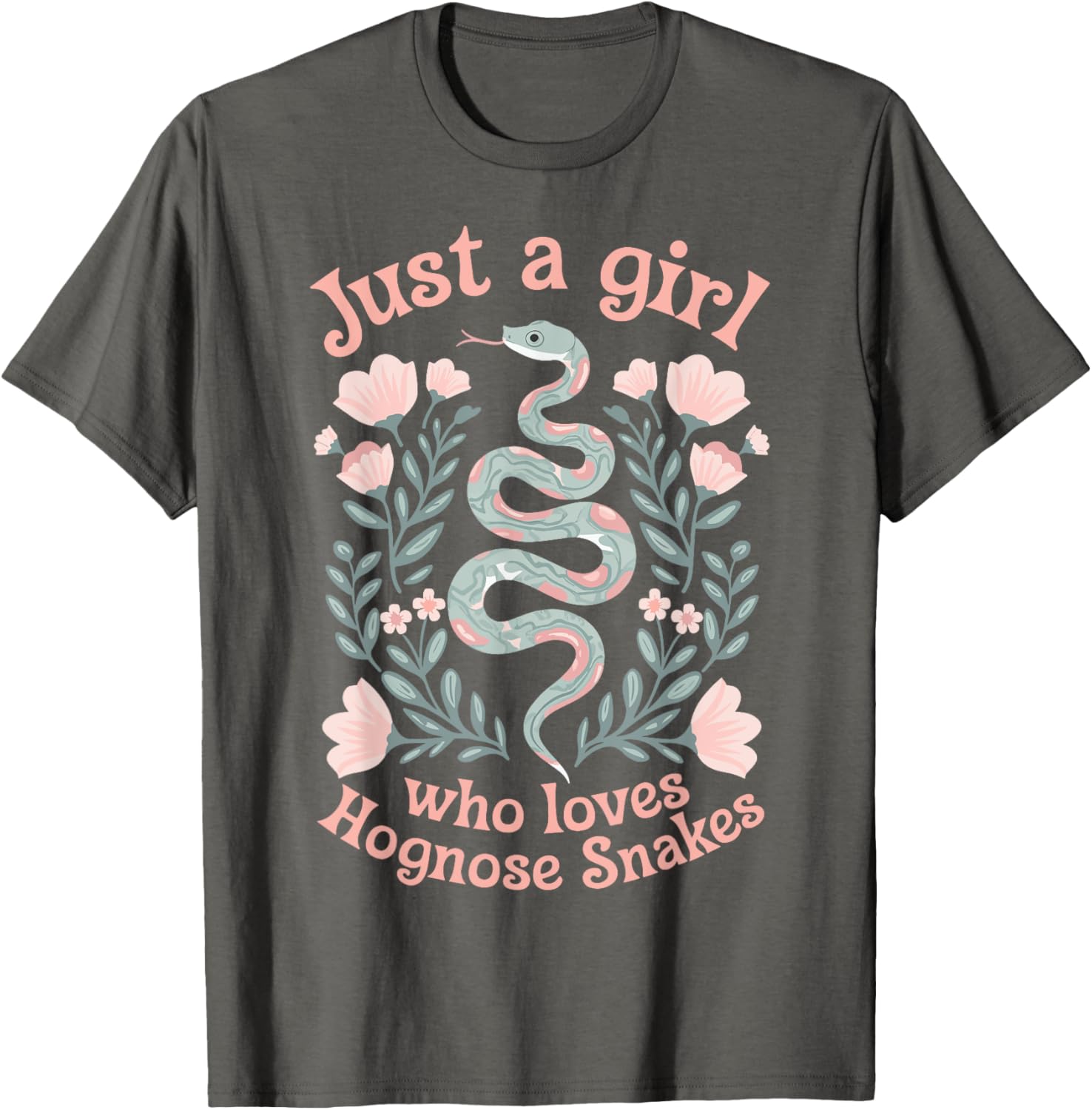 Just A Girl Who Loves Hognose Snakes T-Shirt Cute Snake Lover Tee - 1