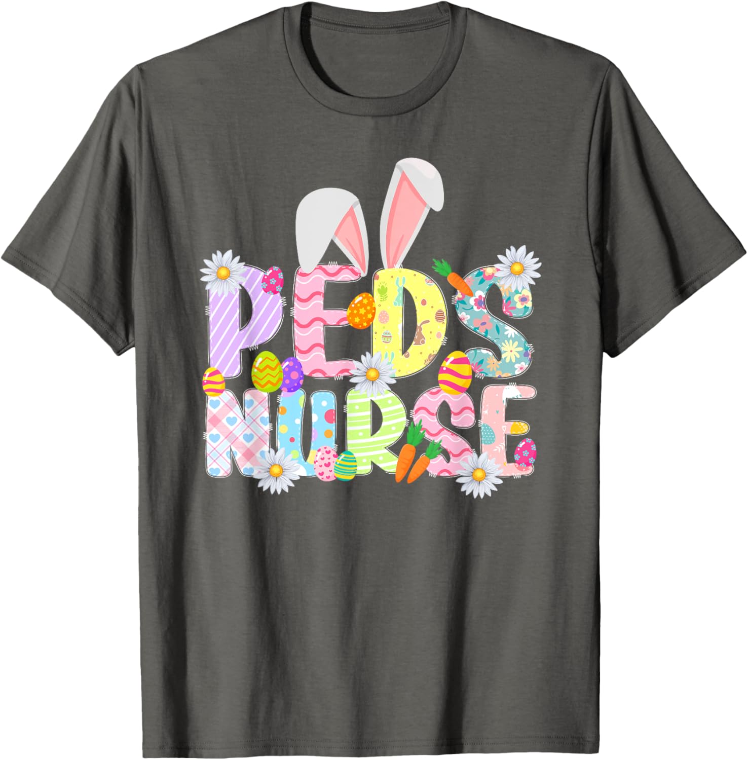 Peds Nurse Easter Bunny T-Shirt for Pediatric Nurses Fun Holiday Outfit - 2