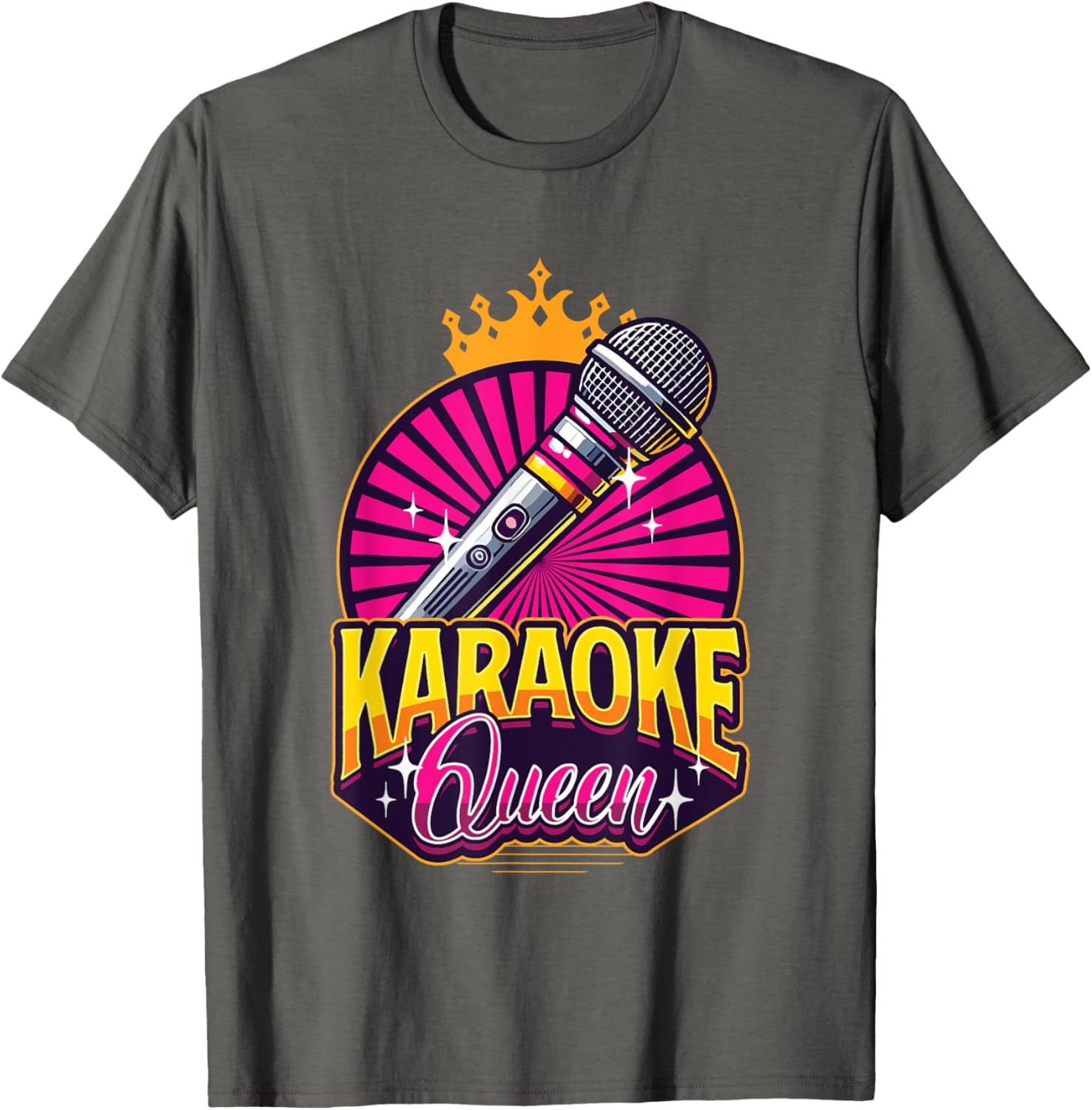 Karaoke Queen Microphone T-Shirt for Music Lovers and Singers - 1