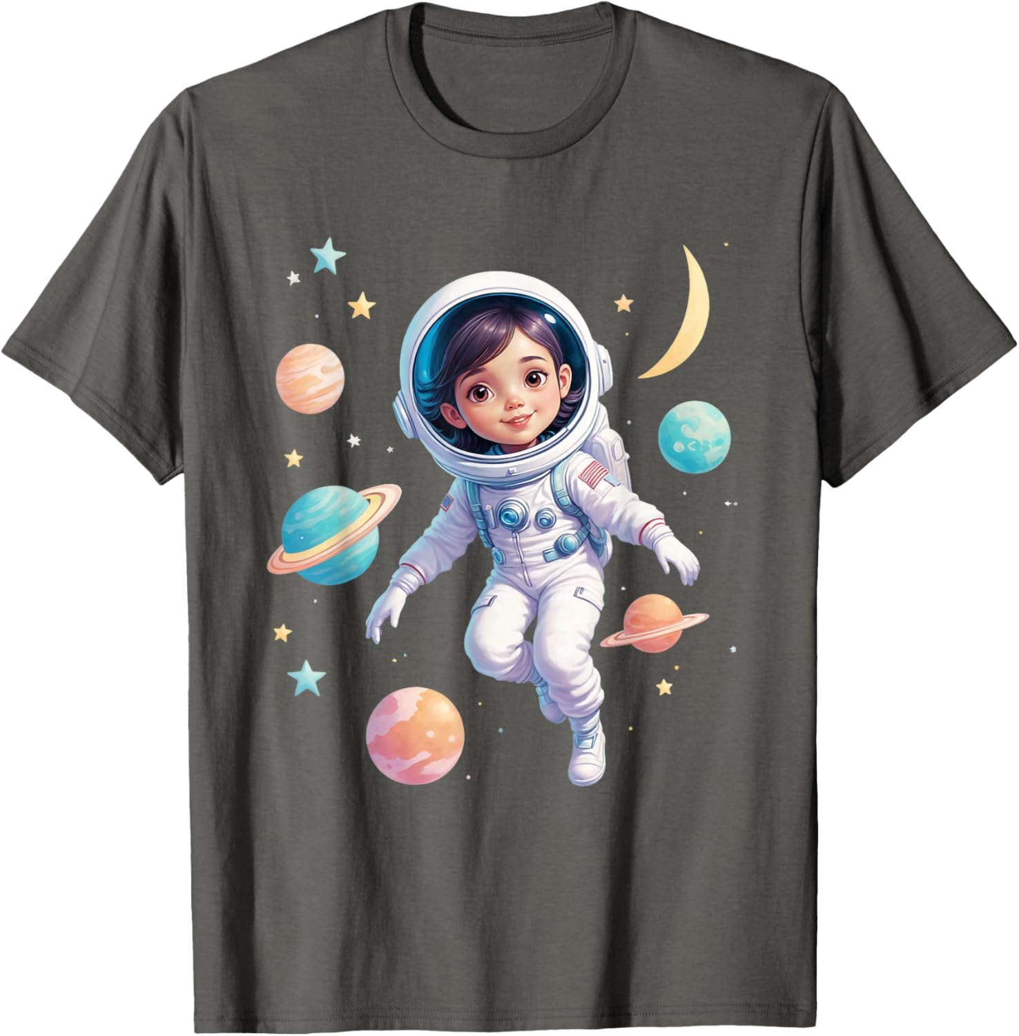 Cute Space Girl Astronaut T-Shirt for Cosmic Explorer Fans - 28