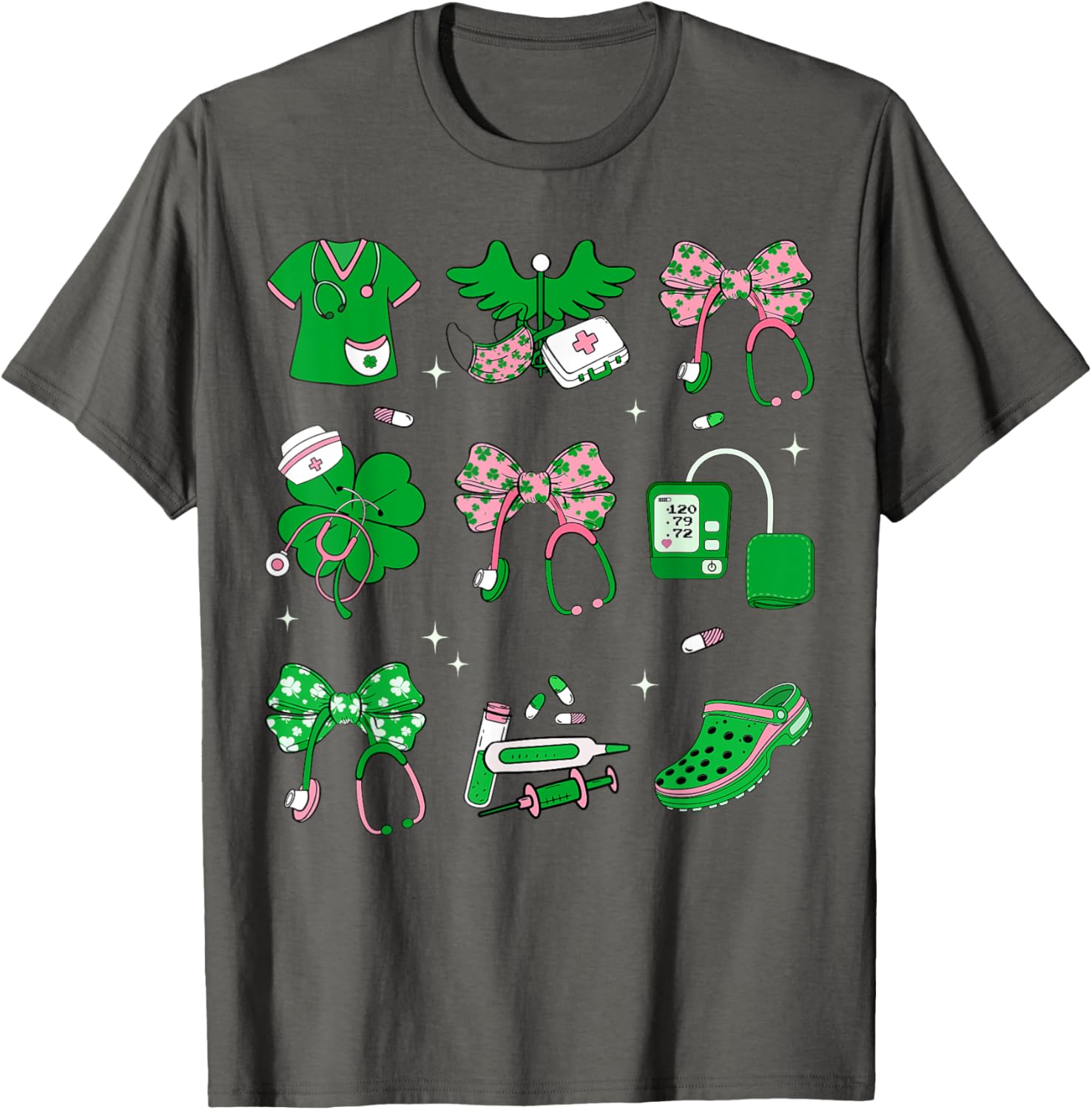 Lucky Shamrock Nurse T-Shirt for St. Patrick's Day Celebration - 1