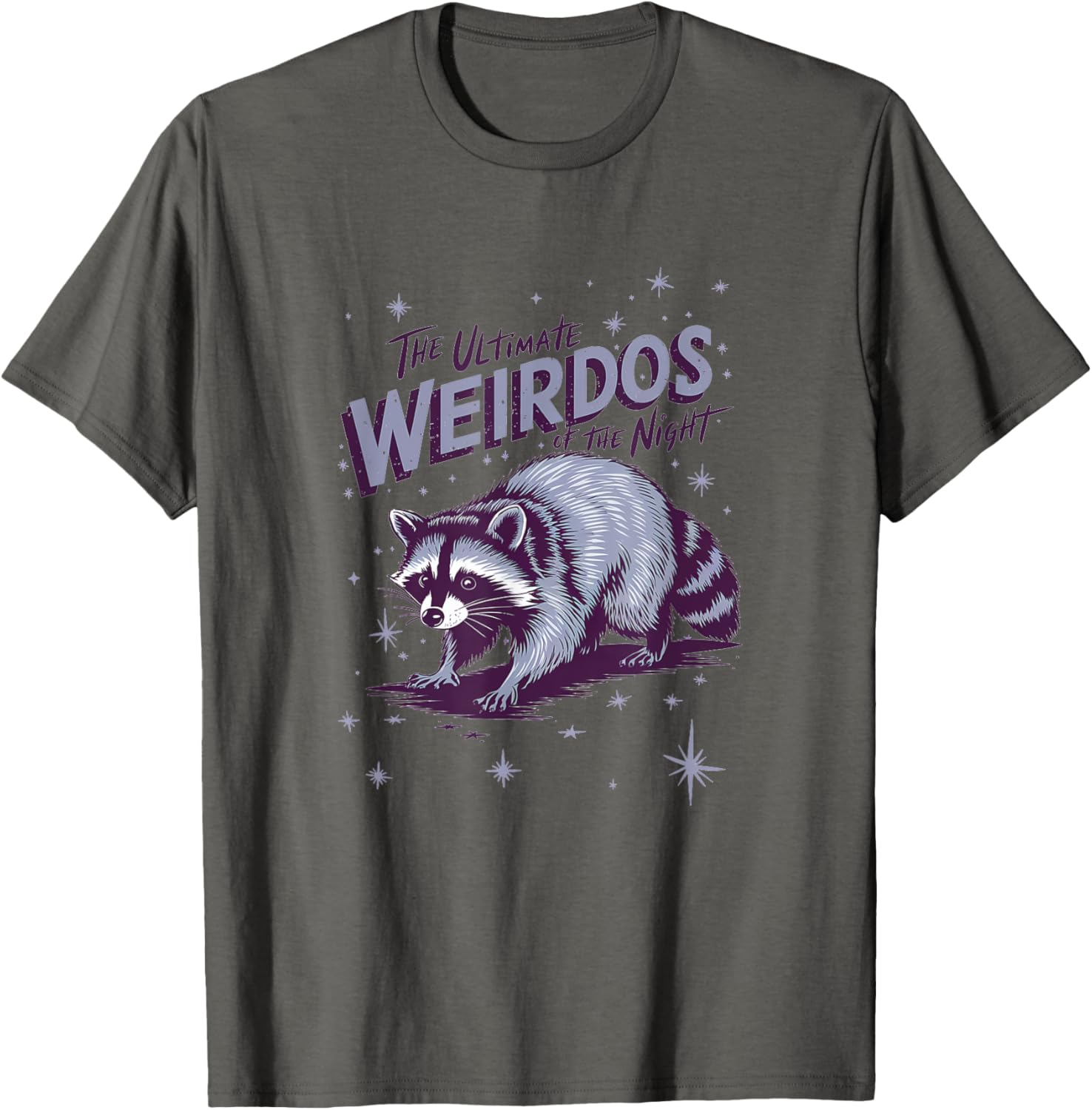 Funny Raccoon Meme T-Shirt - The Biggest Weirdos of the Night Apparel - 5