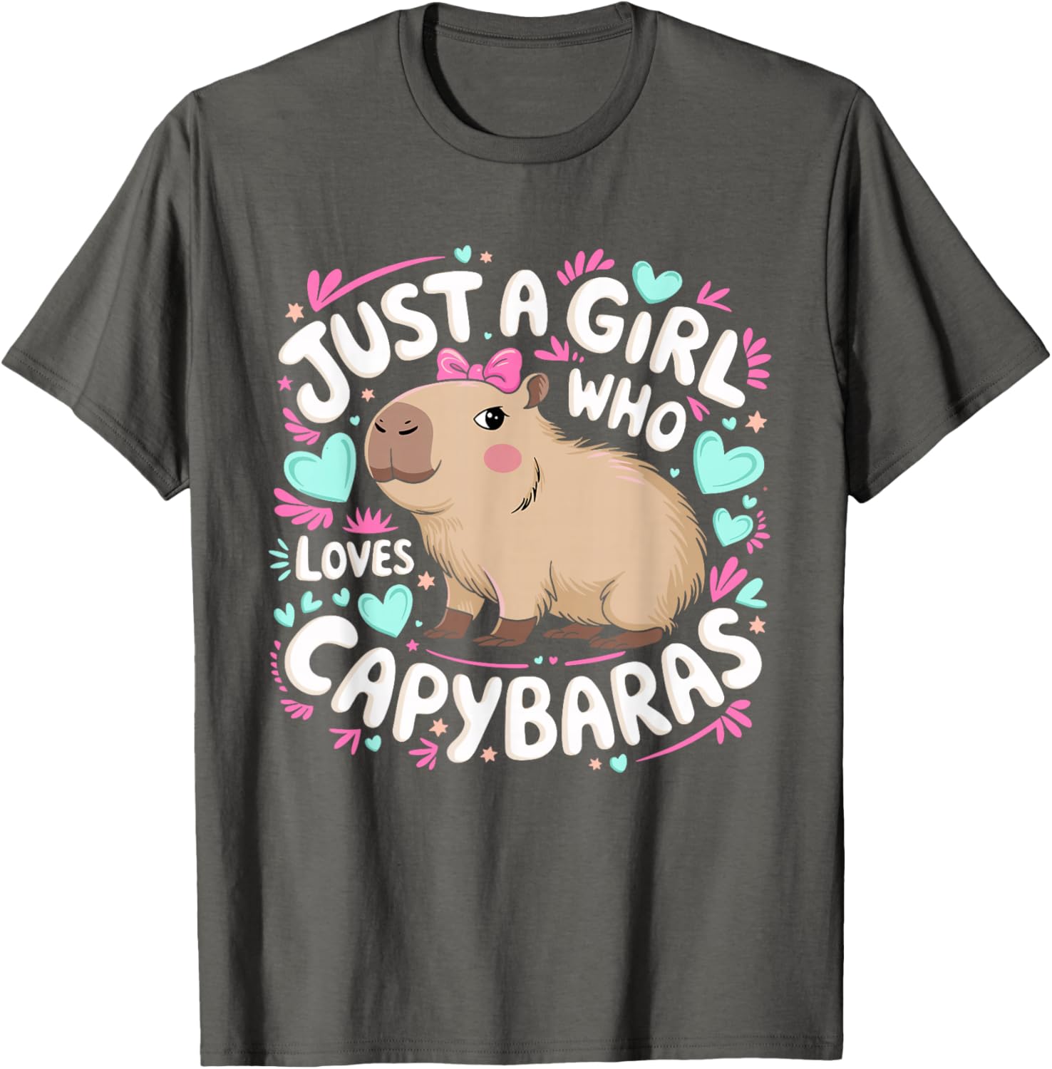Just a Girl Who Loves Capybaras T-Shirt for Women and Kids - 12