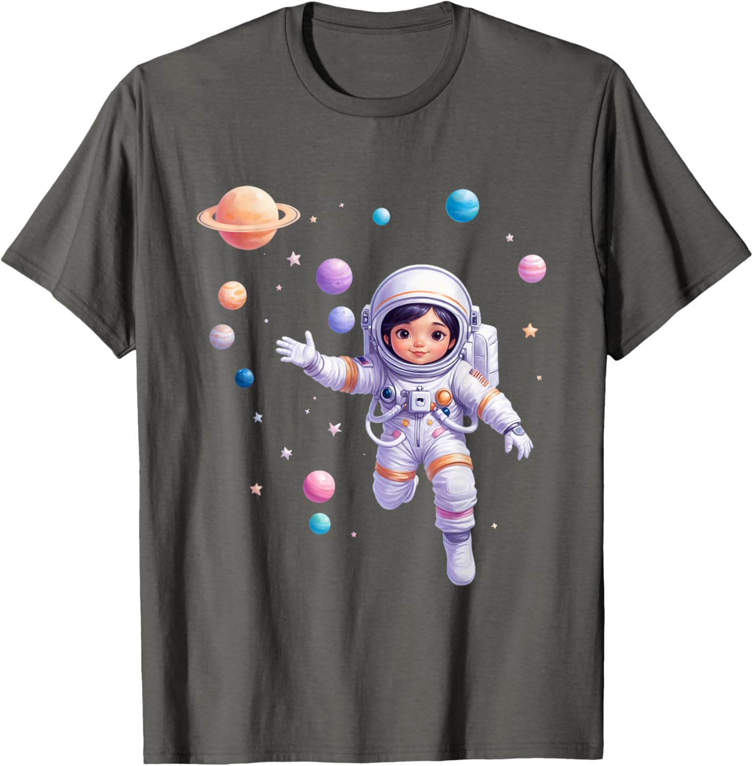 Cute Space Explorer T-Shirt for Future Astronaut Girls - Adorable Design - 24