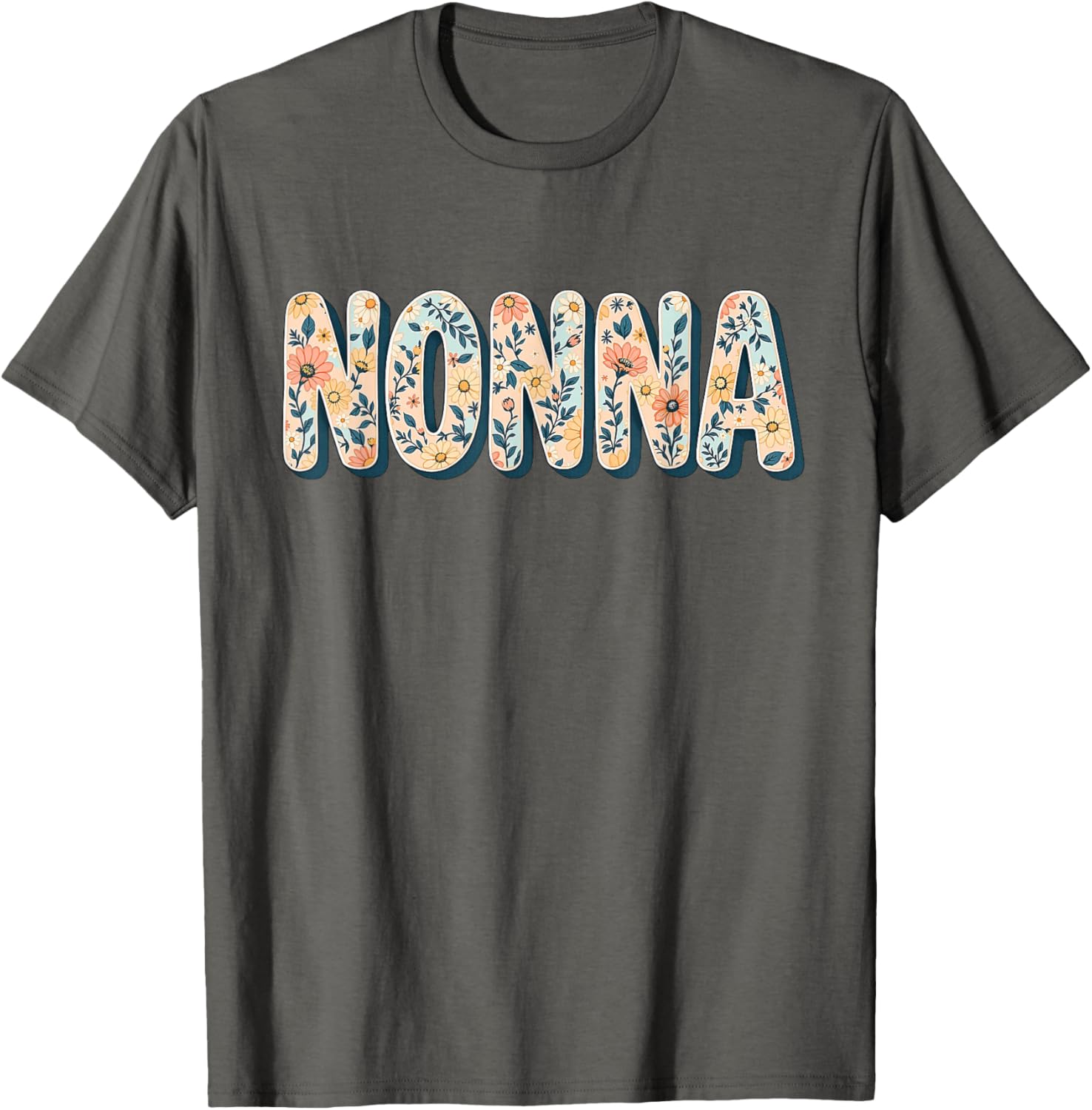 Wildflowers Nonna Floral Mother's Day T-Shirt for Stylish Grandmas - 25