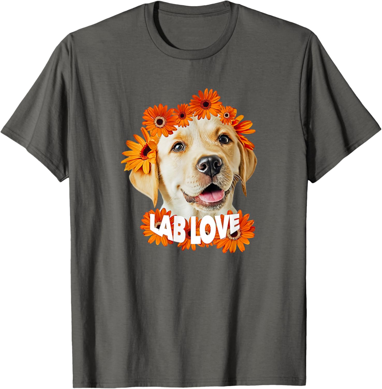 Yellow Labrador Love T-Shirt for Dog Moms and Dads - Daisy Puppy Design - 1