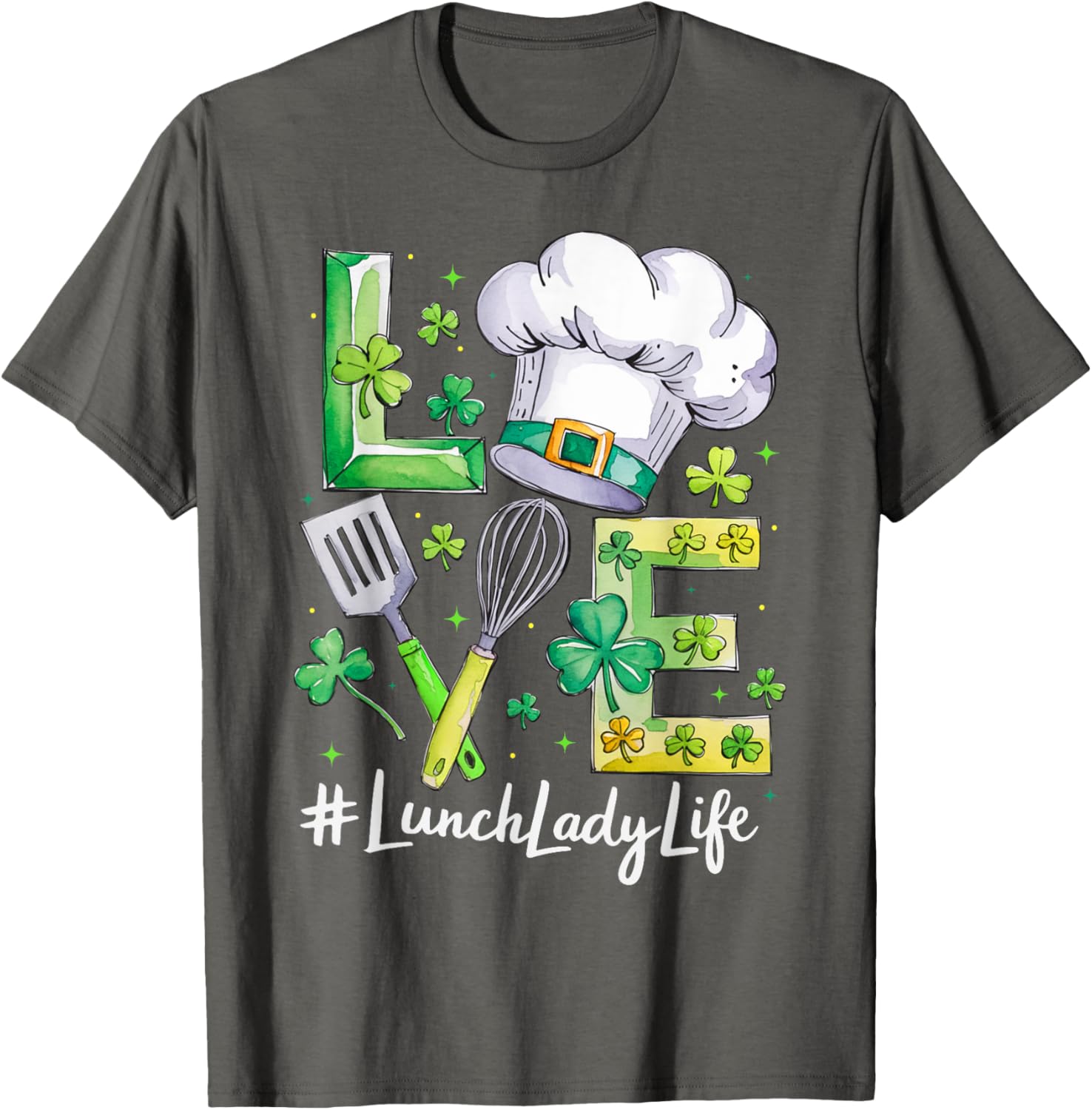 Funny Love Lunch Lady Life St Patricks Day T-Shirt for Men and Women - 21