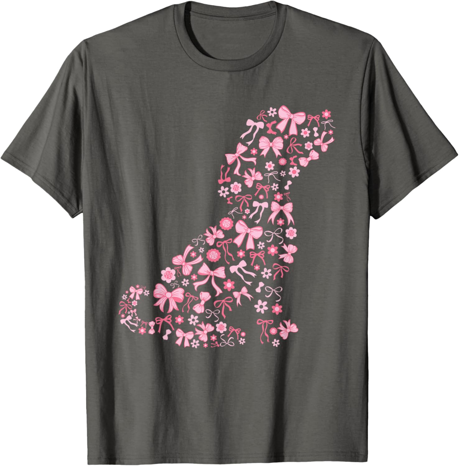 Cute Pink Dog Bow T-Shirt for Women - Stylish Puppy Love Apparel - 15