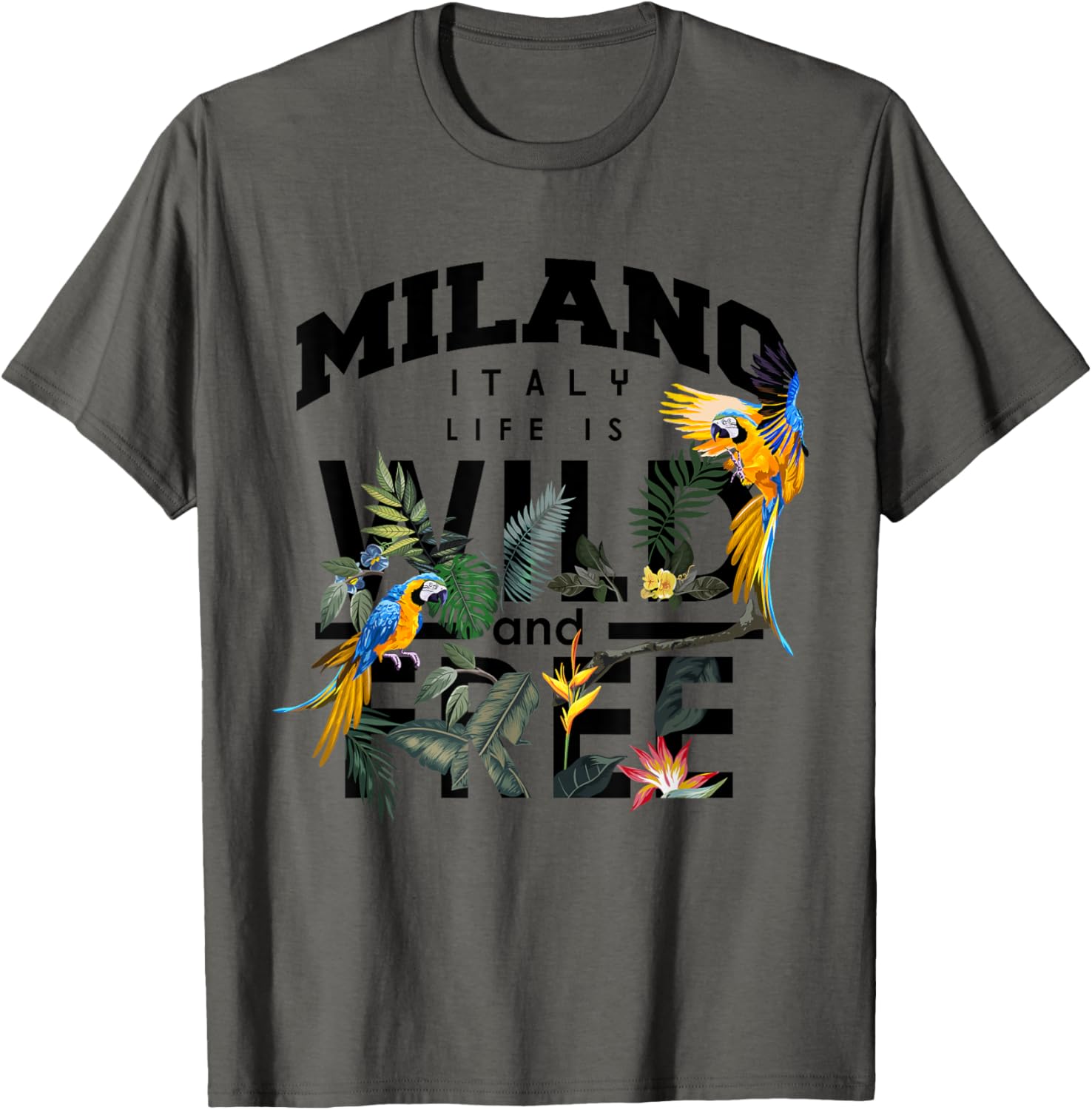 I Love Milano Floral Graphic T-Shirt for Wild & Free Spirits - 19