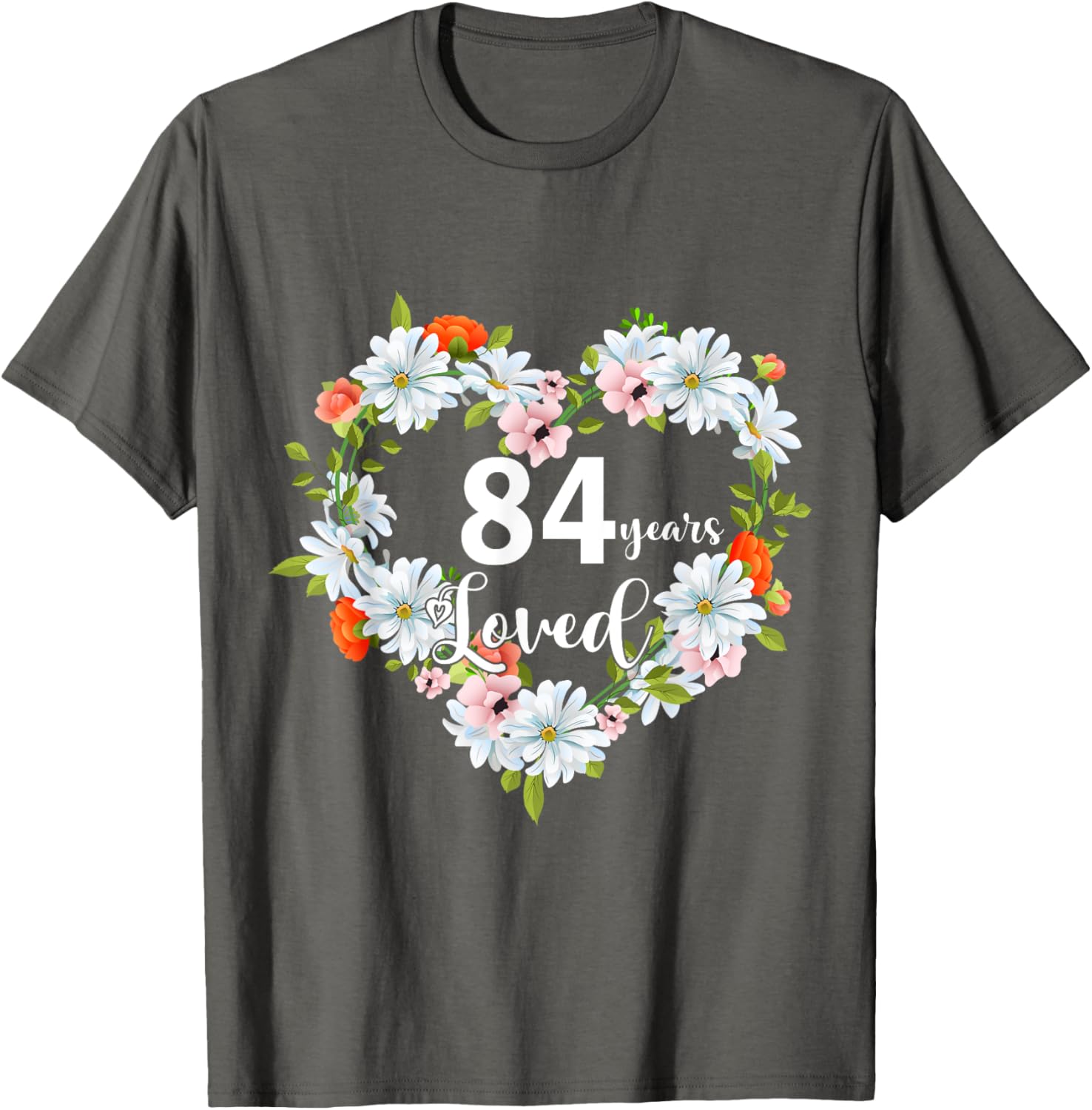 84th Birthday Gift T-Shirt for Women - 84 Years Loved 1941 Design - 22
