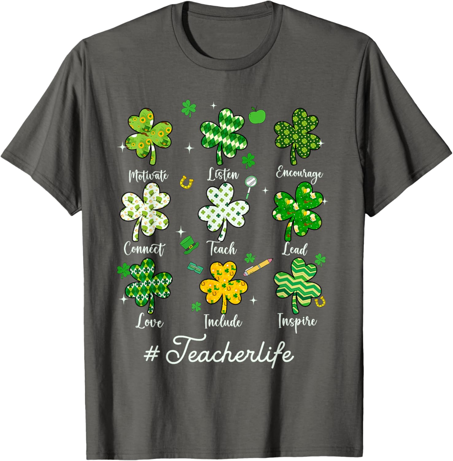 Teacher Life Shamrock T-Shirt - Inspire Love This St. Patrick's Day - 19