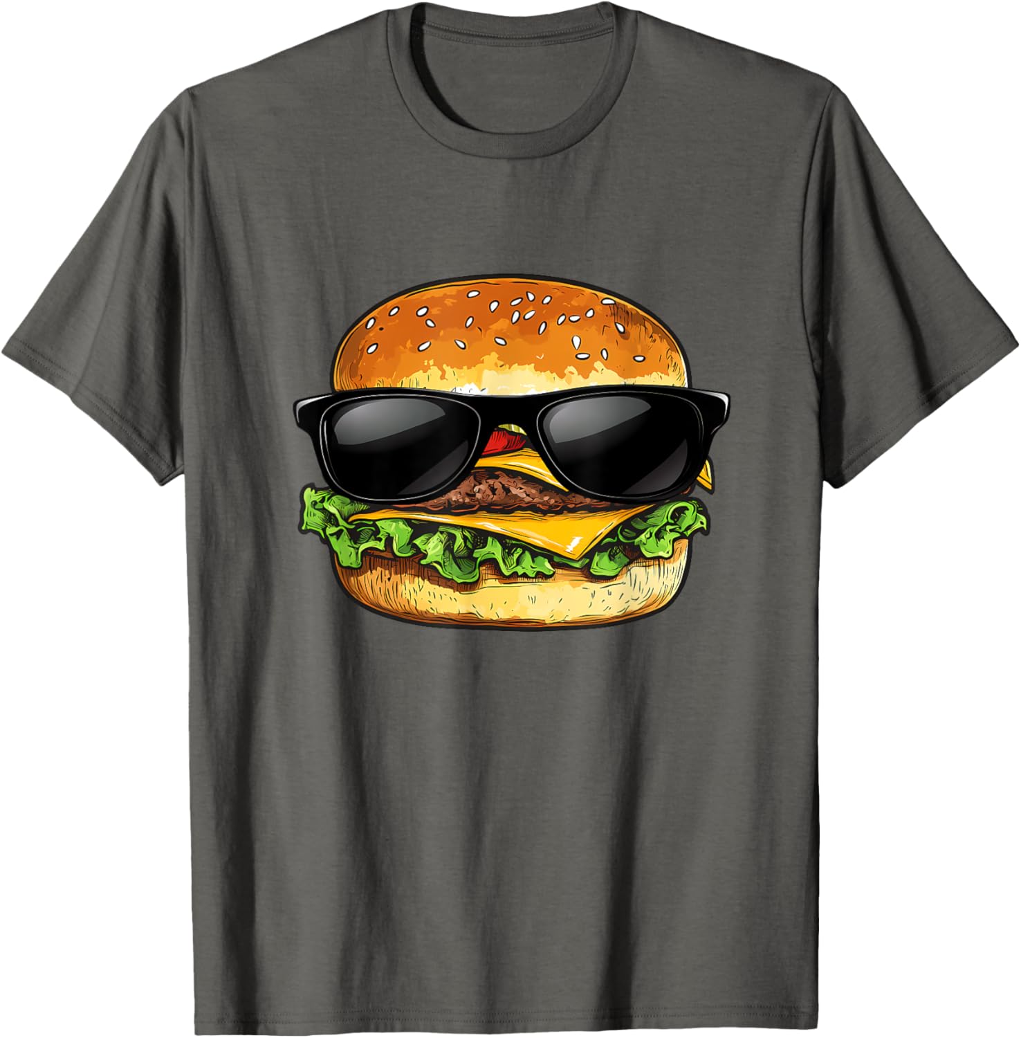Funny Hamburger Sunglasses Cheese BBQ T-Shirt for Food Lovers - 29