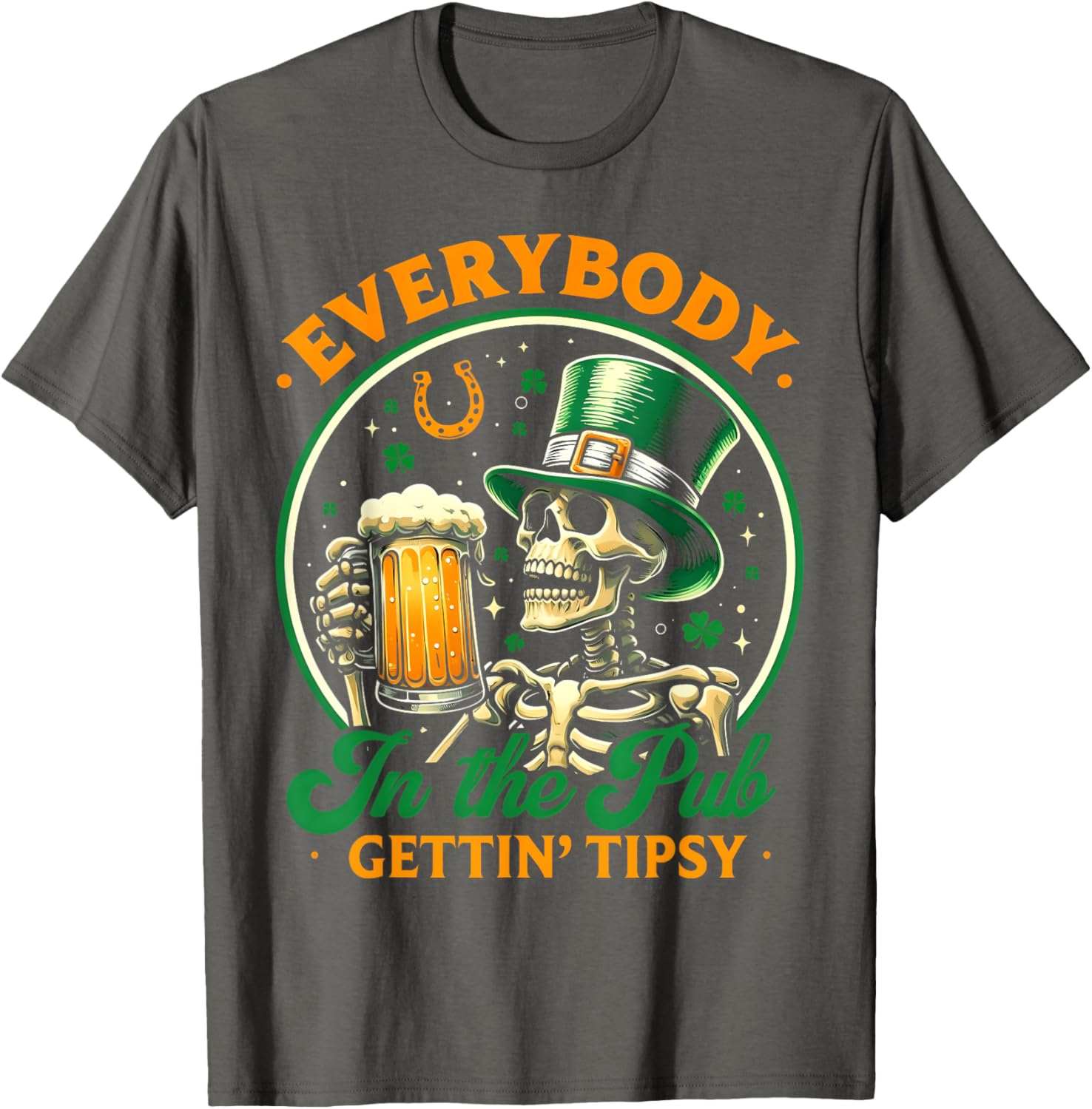 Tipsy St Patricks Day T-Shirt for Men and Women Celebrating at the Pub - 5