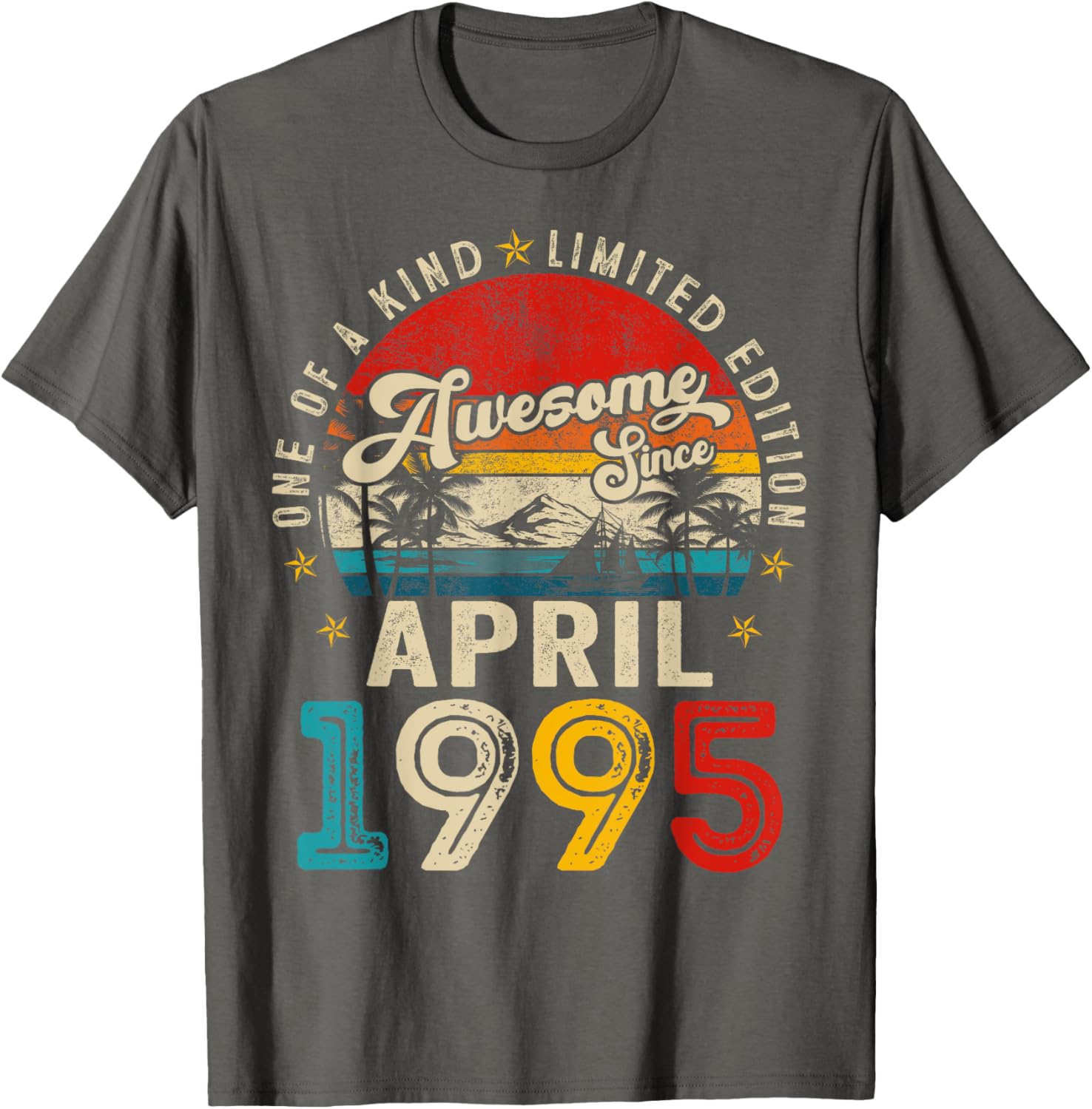 Vintage April 1995 30th Birthday T-Shirt for Men and Women - 5