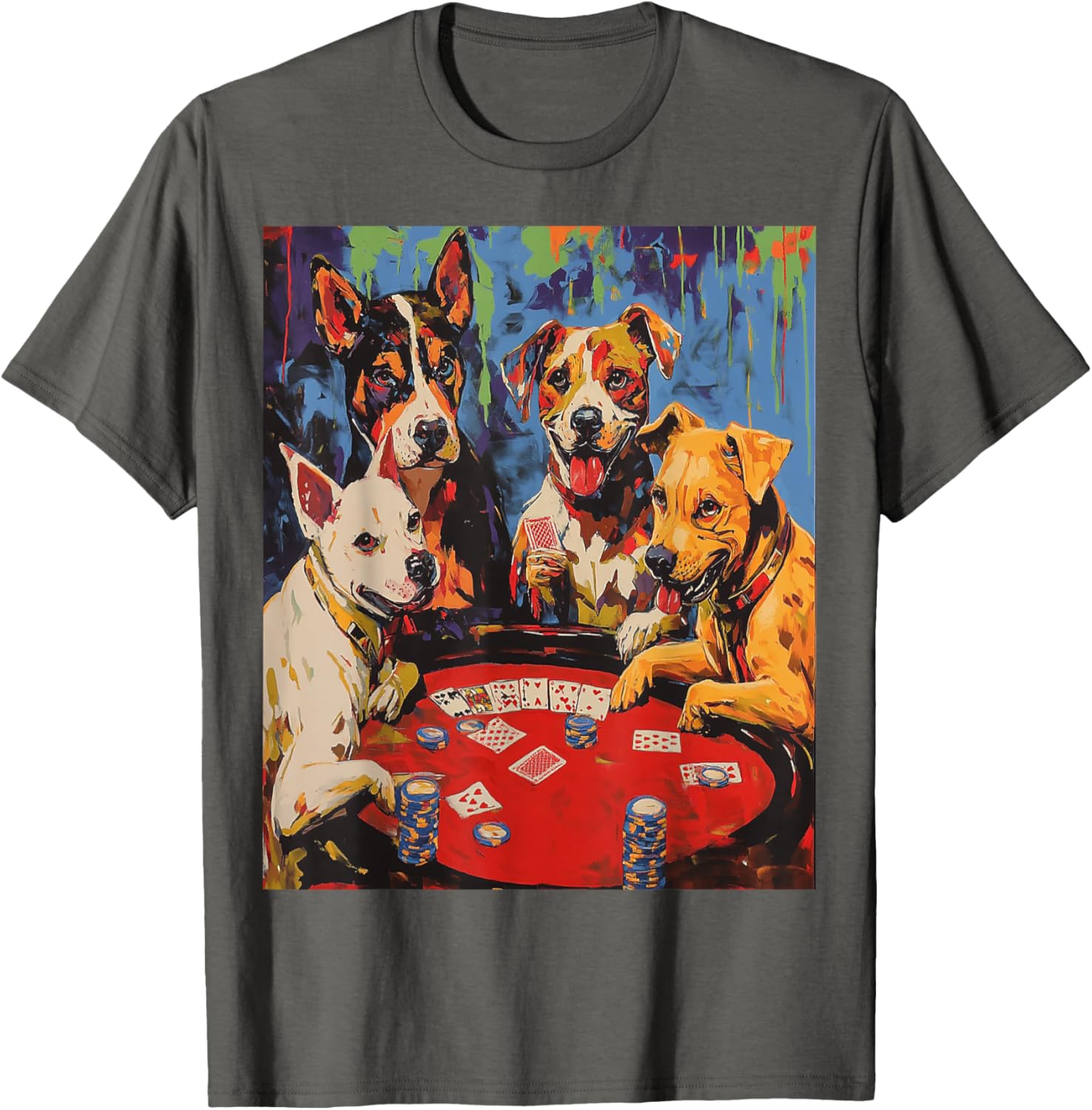 Dogs Playing Poker T-Shirt for Fun Pet Lovers - Stylish Graphic Tee - 12