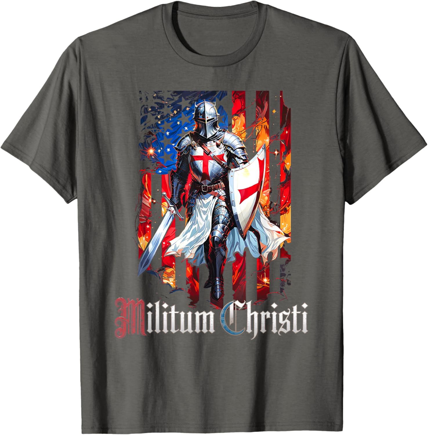 Catholic Knight Templar Crusader Cross T-Shirt for Faith and Style - 17