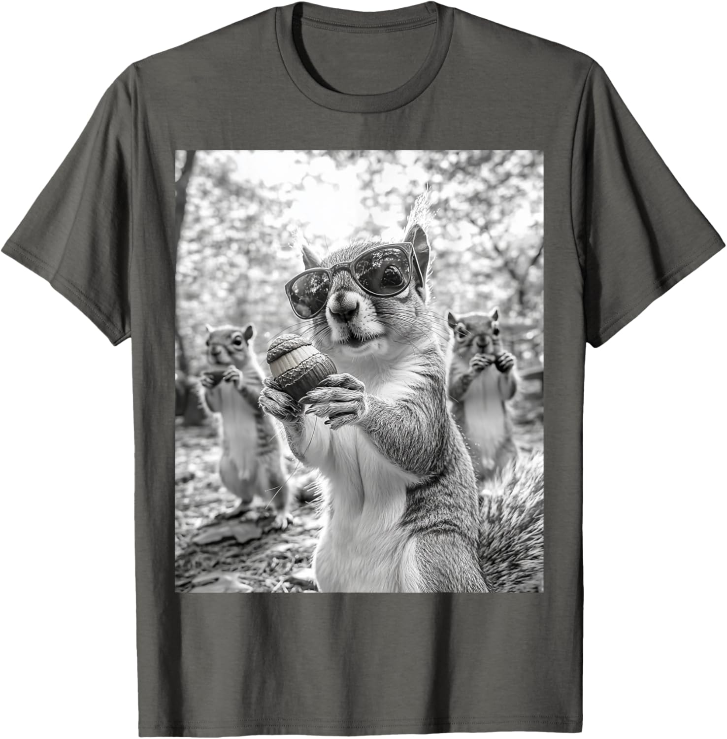 Cute Squirrel Selfie T-Shirt for Animal Lovers - Fun Graphic Tee - 2