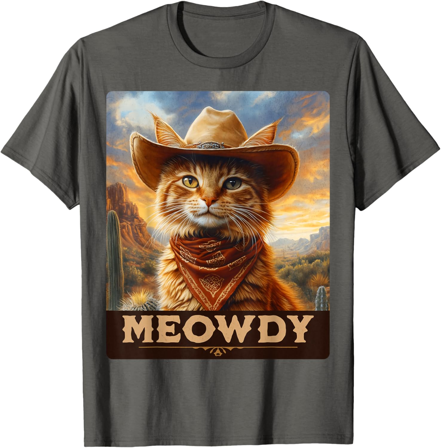 Meowdy Cowboy Cat T-Shirt for Wild West Cat Lovers and Fans - 20