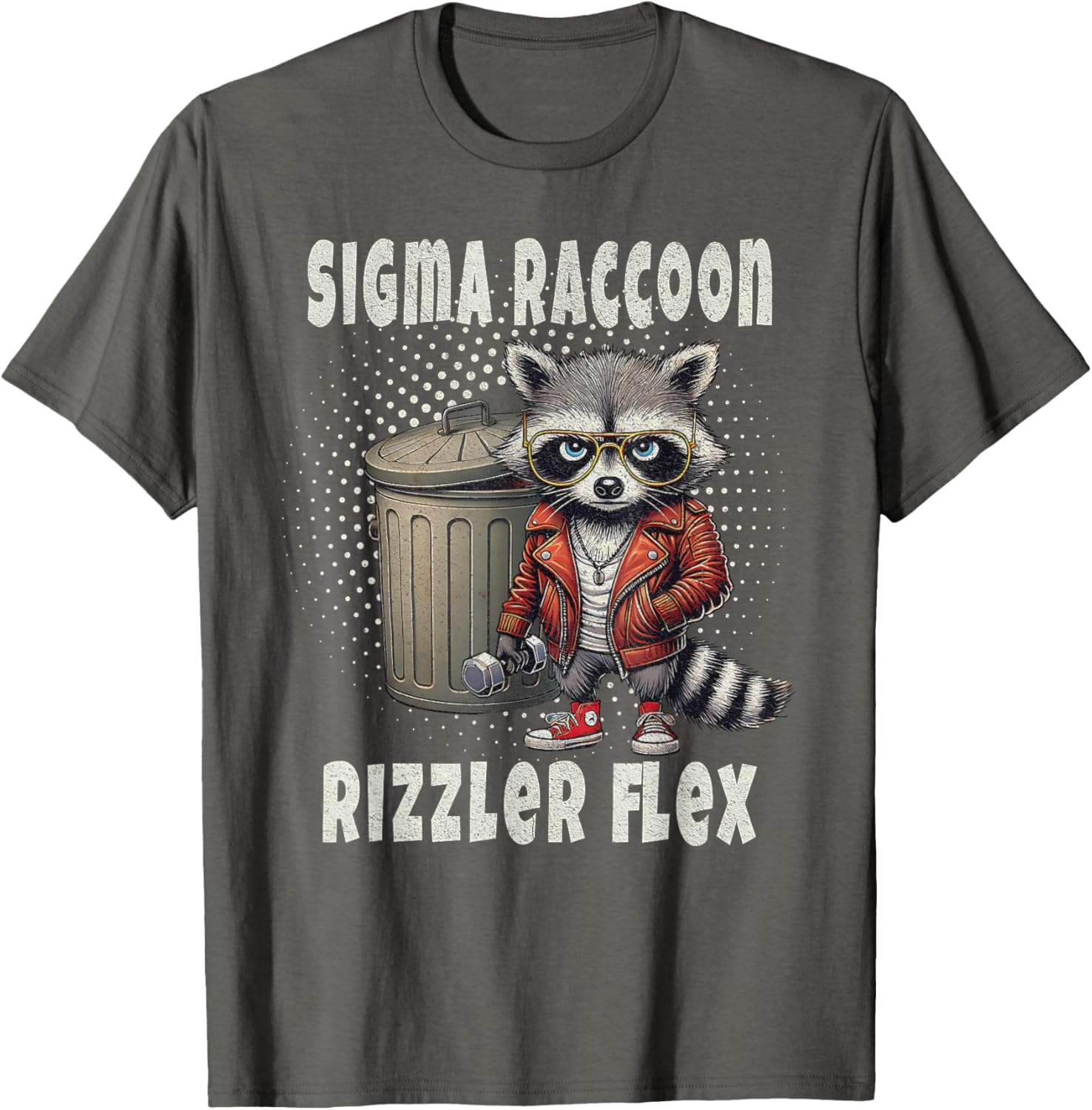 Sigma Raccoon Rizzler Flex Skibidi T-Shirt for Fun Fashion Enthusiasts - 4