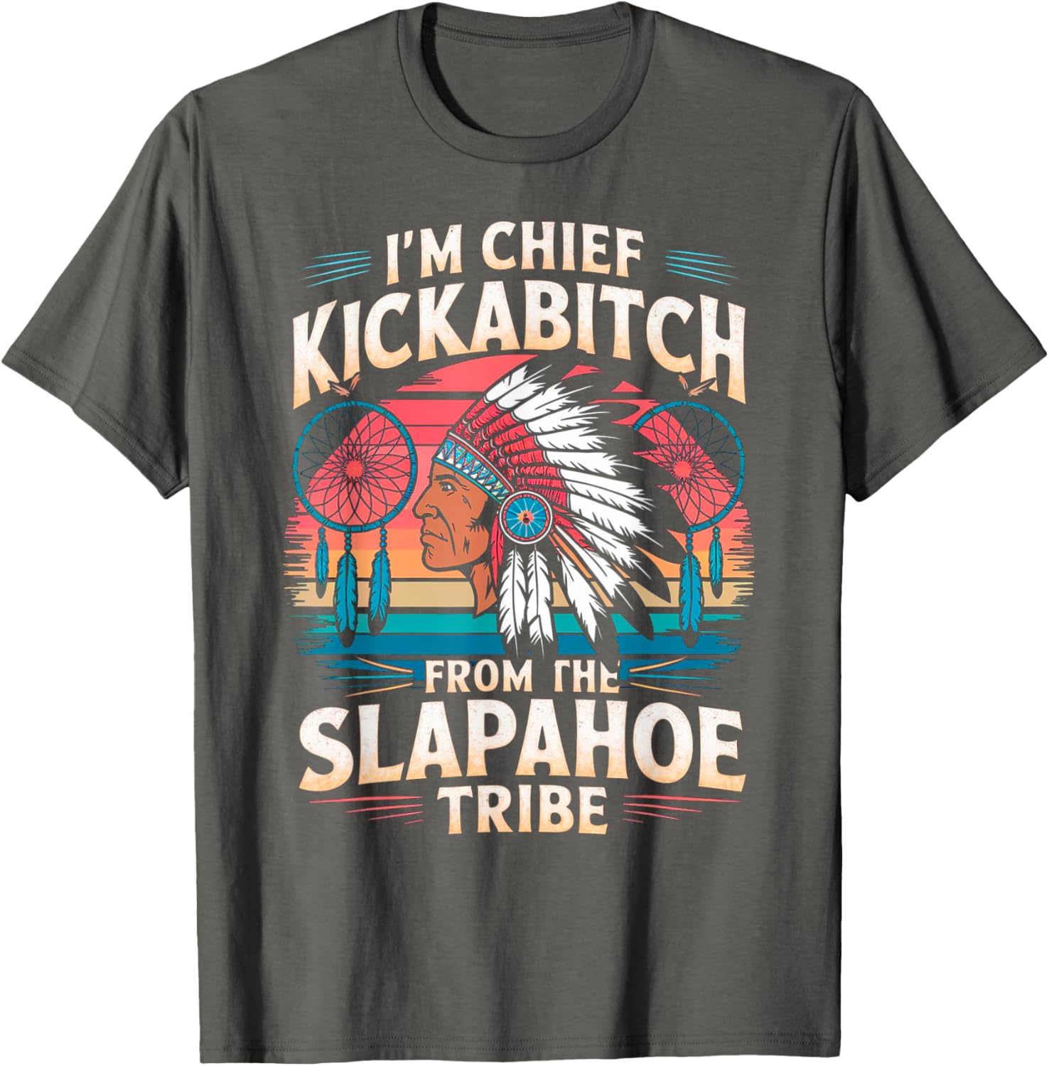 Retro Vintage Chief Kickabitch T-Shirt from Slapahoe Tribe Collection - 9