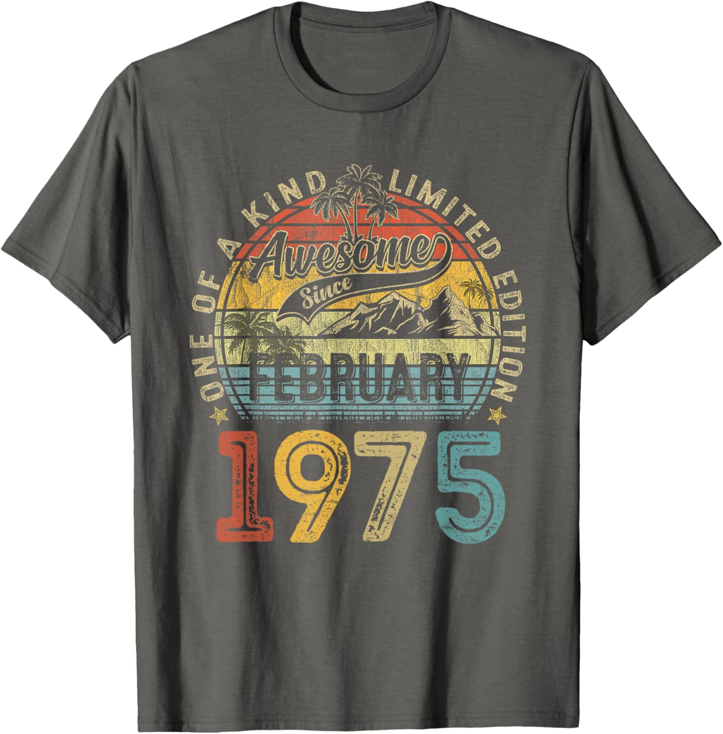 Funny Vintage 50th Birthday T-Shirt for Women - February 1975 Design - 19