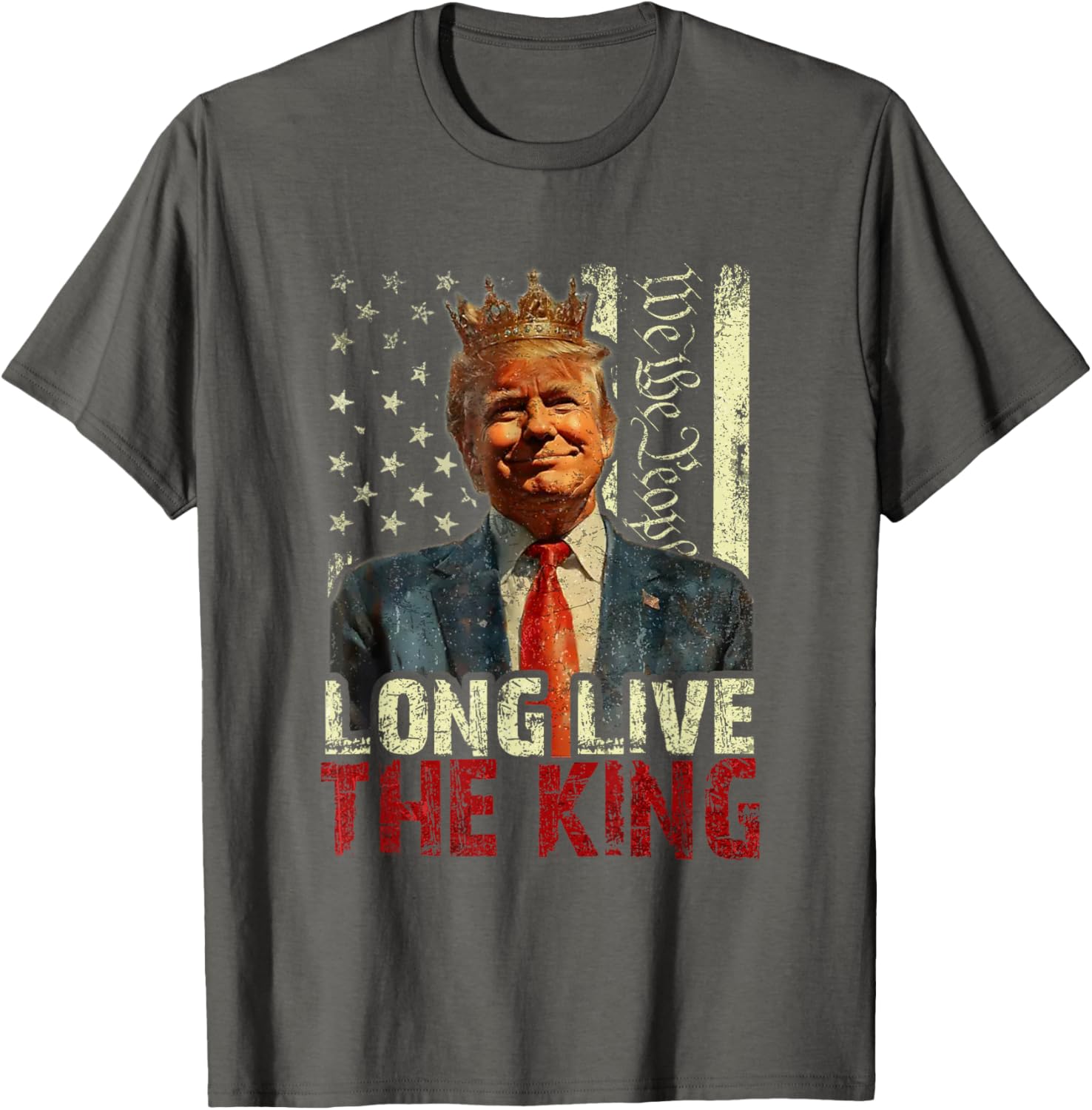 Vintage Trump Long Live The King Patriotic Retro T-Shirt for Men - 2