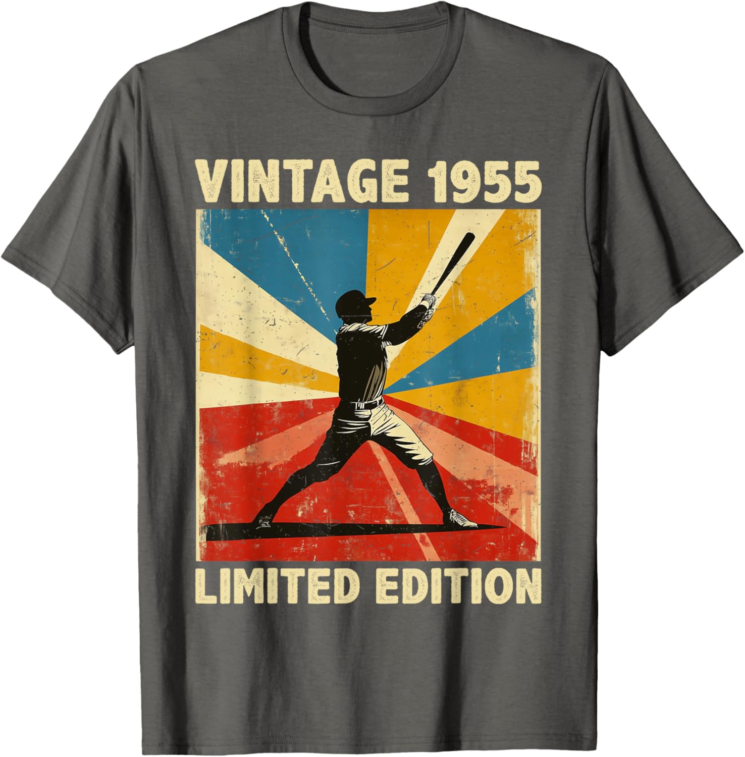 Retro Vintage 1955 Baseball Lover Funny Limited Edition T-Shirt - 4