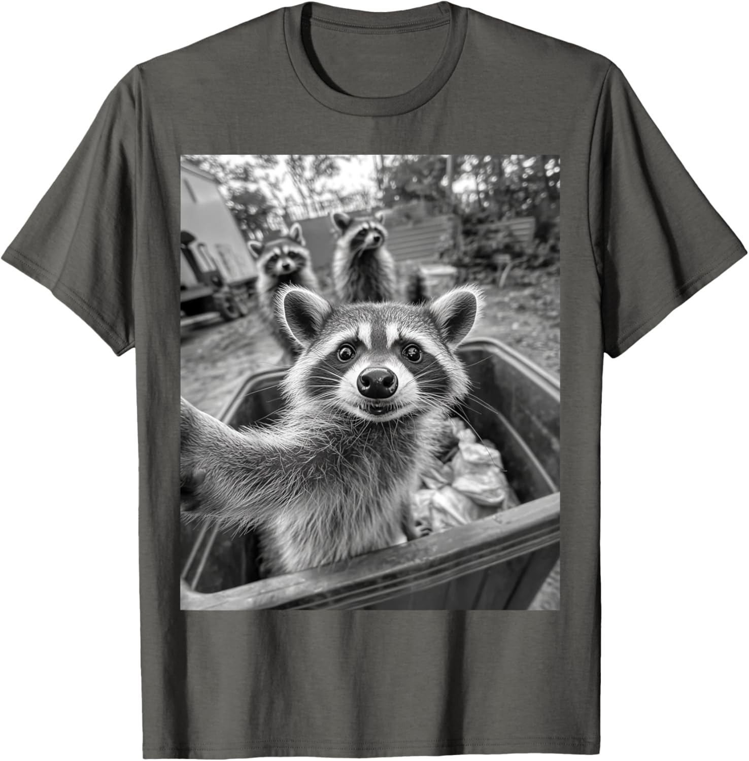 Adorable Raccoon Selfie T-Shirt for Fun and Stylish Outfits - 3