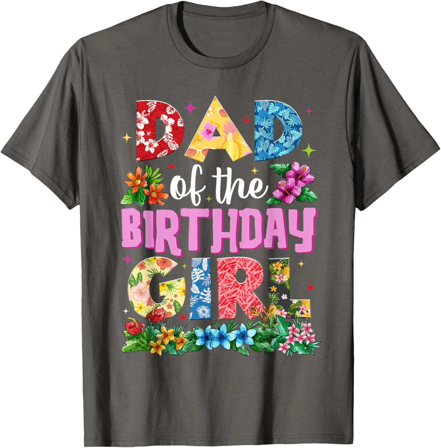 Dad of Birthday Girl Hawaii Party Matching Family T-Shirt for Fun Celebrations - 8