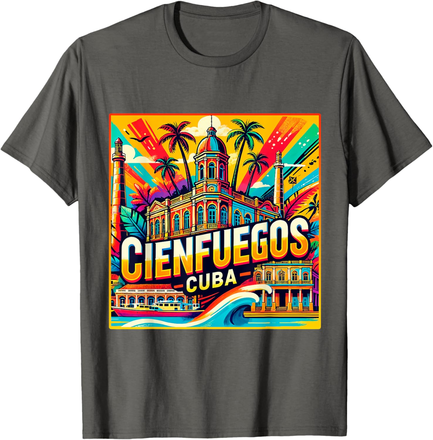 Cienfuegos Cuba Vintage Retro T-Shirt for Family Trips and Adventures - 29