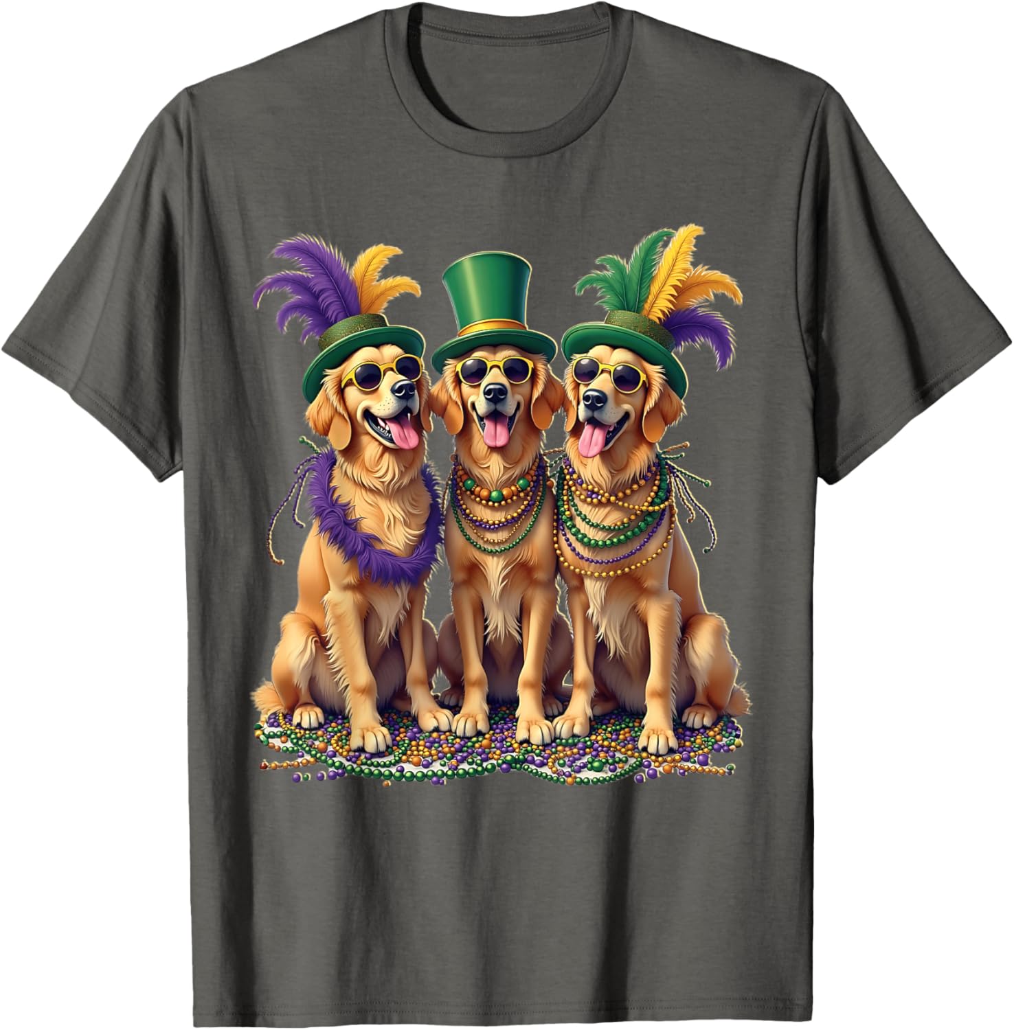 Festive Labrador Mardi Gras T-Shirt for Dog Lovers and Celebration Fans - 17